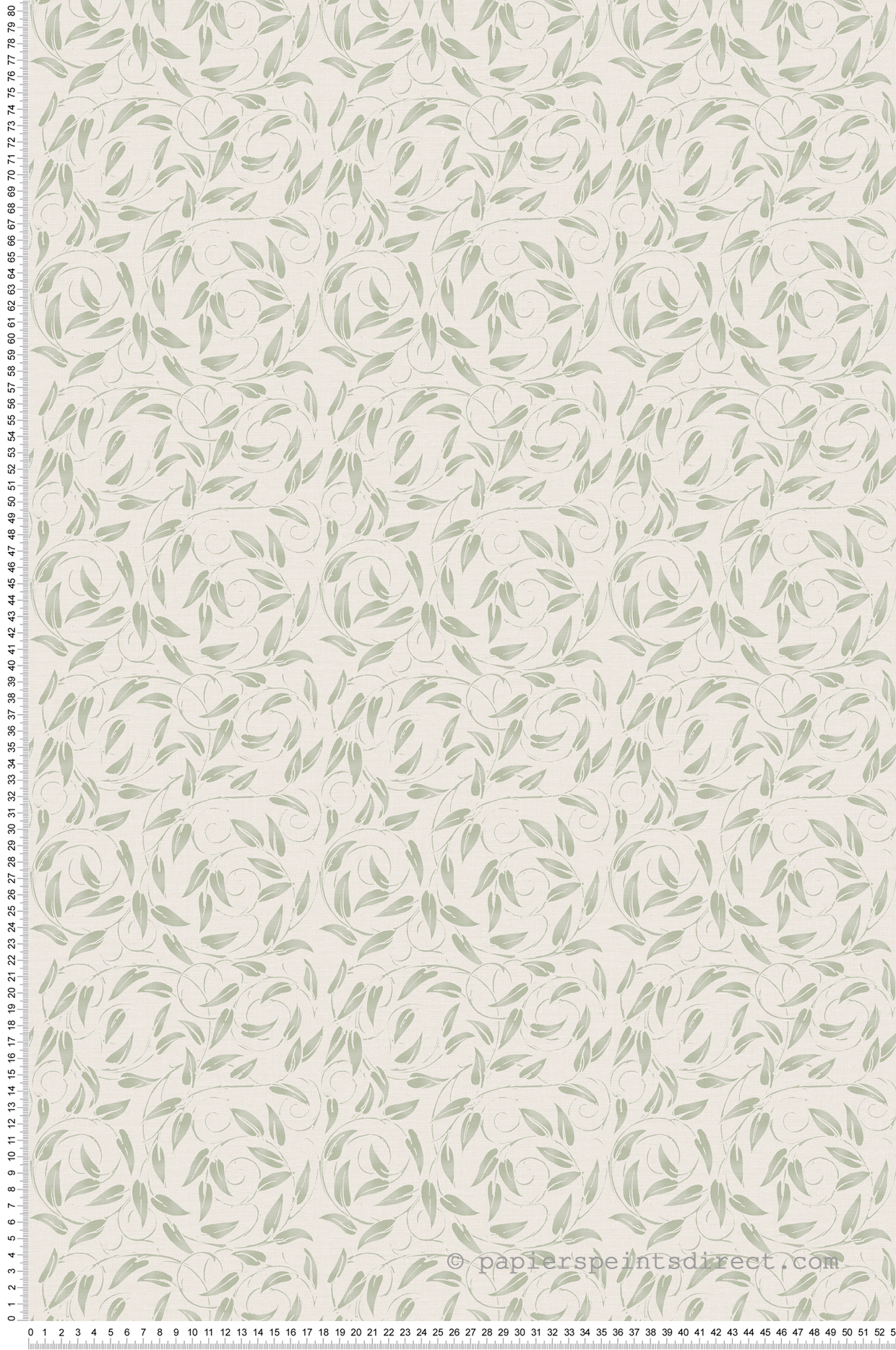 Papier peint Guirlande Feuille Liberty vert ivoire - The Wall Llewelyn-Bowen de Lutèce | Réf. LTC-LB25159
