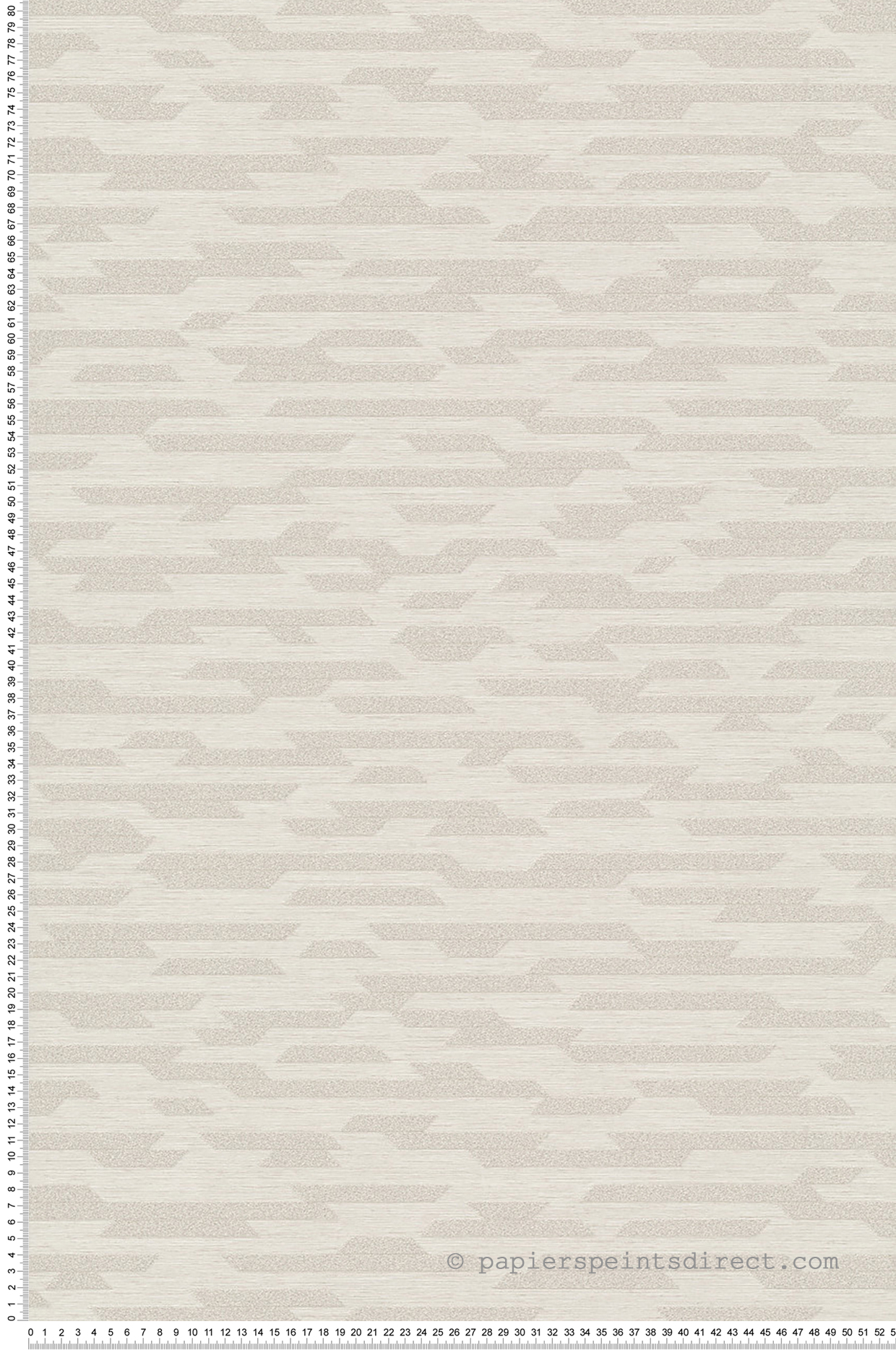 Papier peint Trait Géométrique blanc lin argenté - Maya de Montecolino | Réf. MC-BZ3201