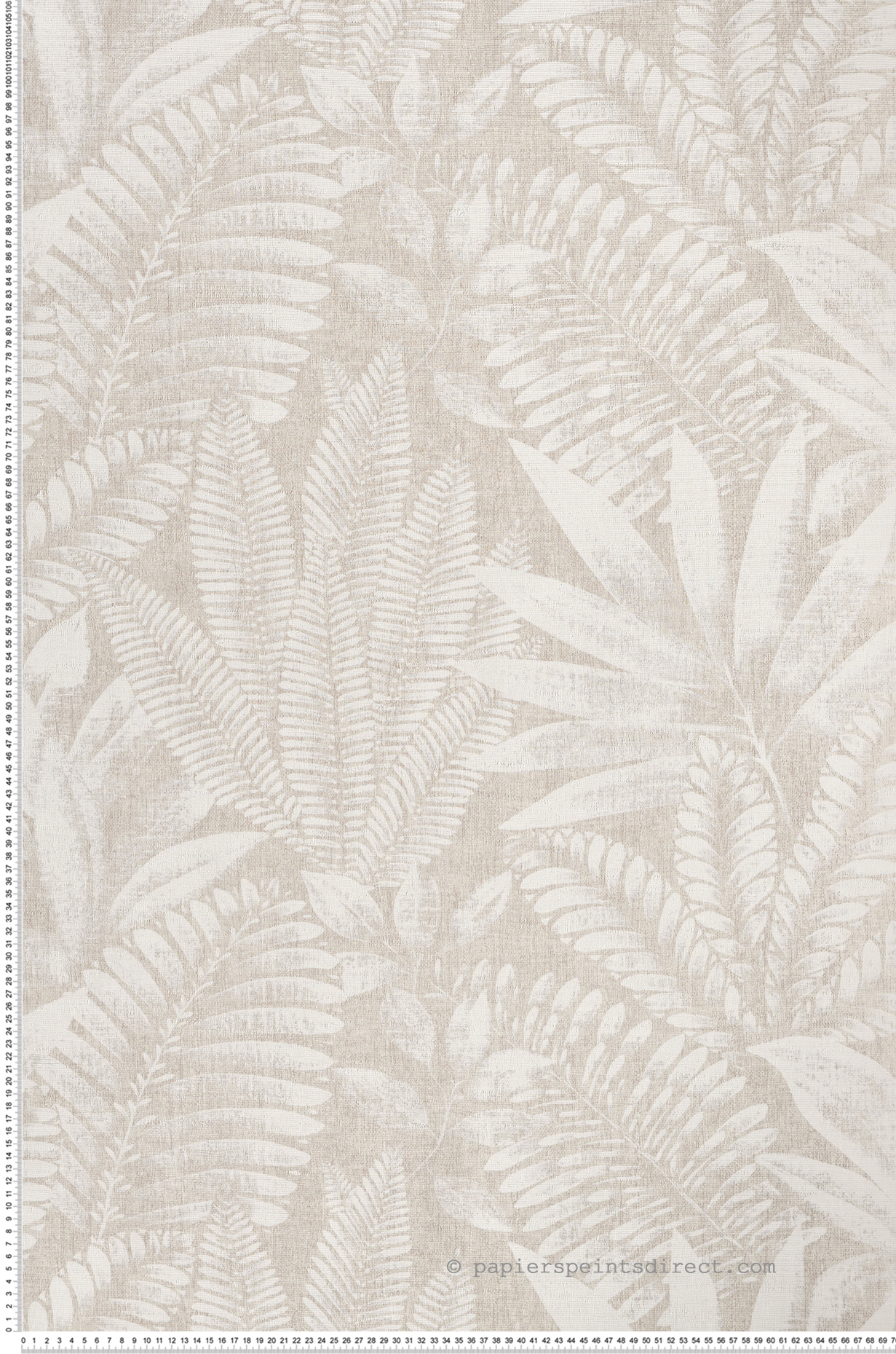 Papier peint Feuillages Aloes ivoire - Karabane de Casamance | Réf. CAS-75183580