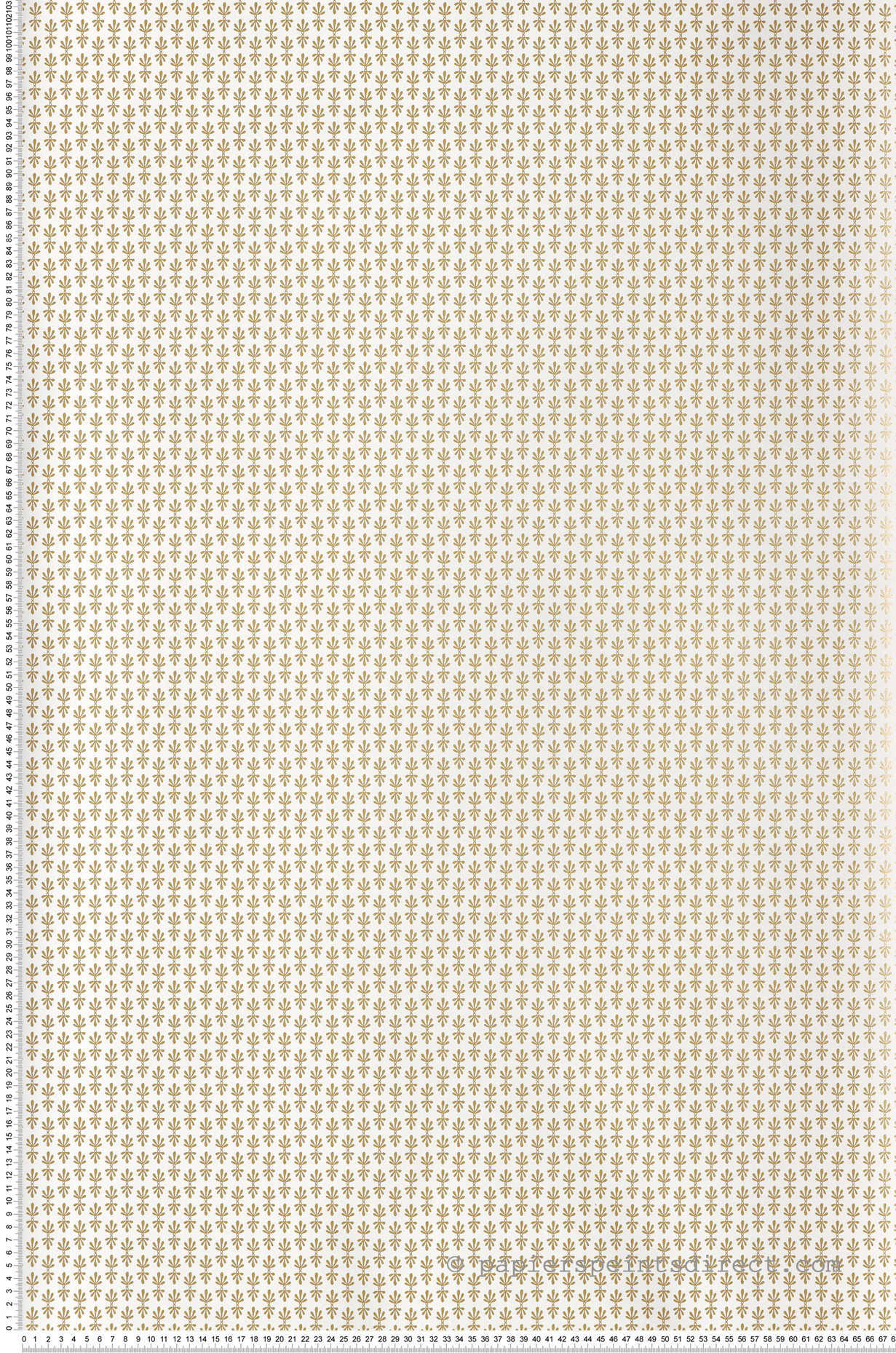 Papier peint Pétale Graphique doré blanc - Rifle Paper Co. 2 de York (Initiales) | Réf. INI-RP7360