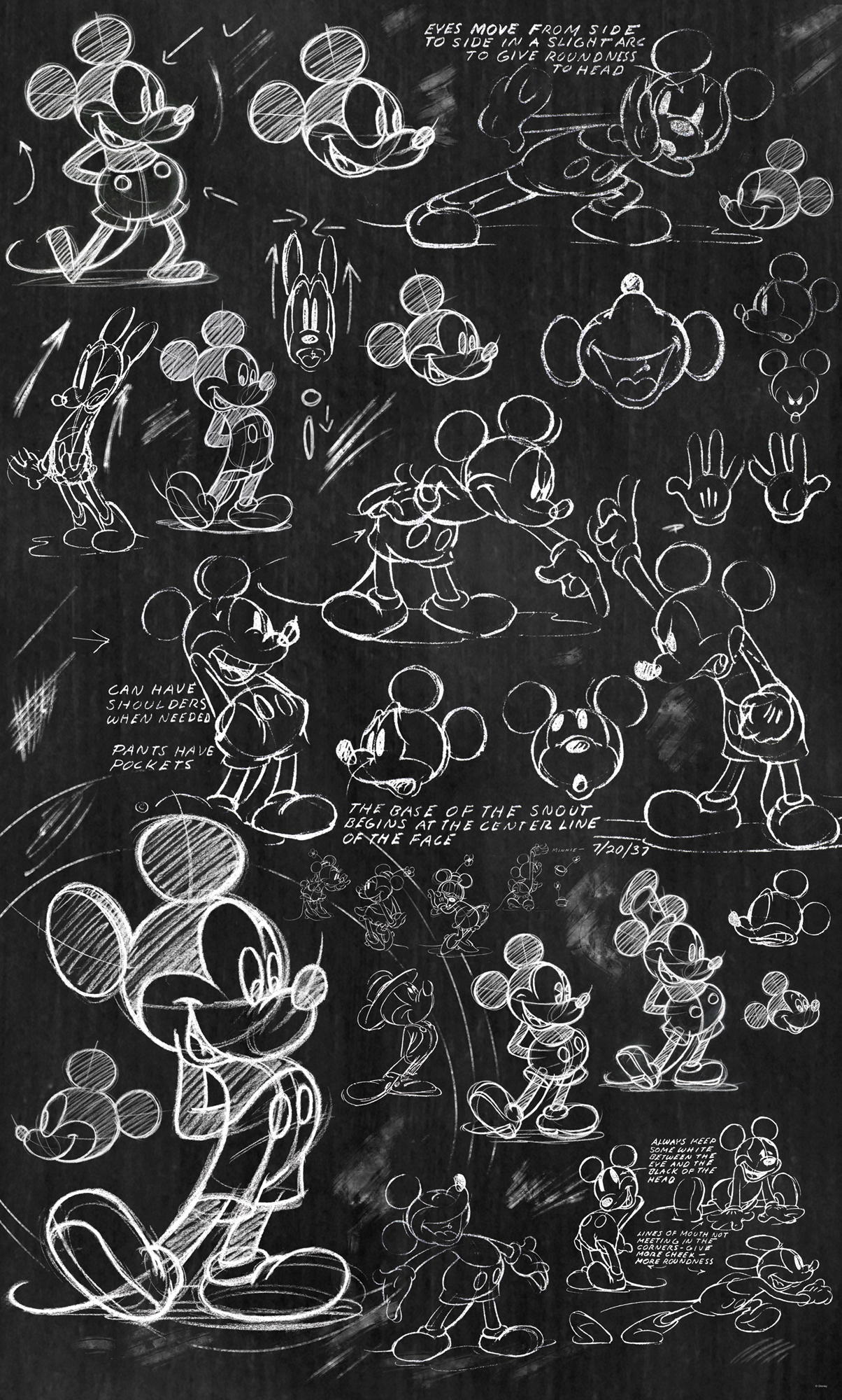 Panoramique Mickey Chalkboard - Papier peint Komar