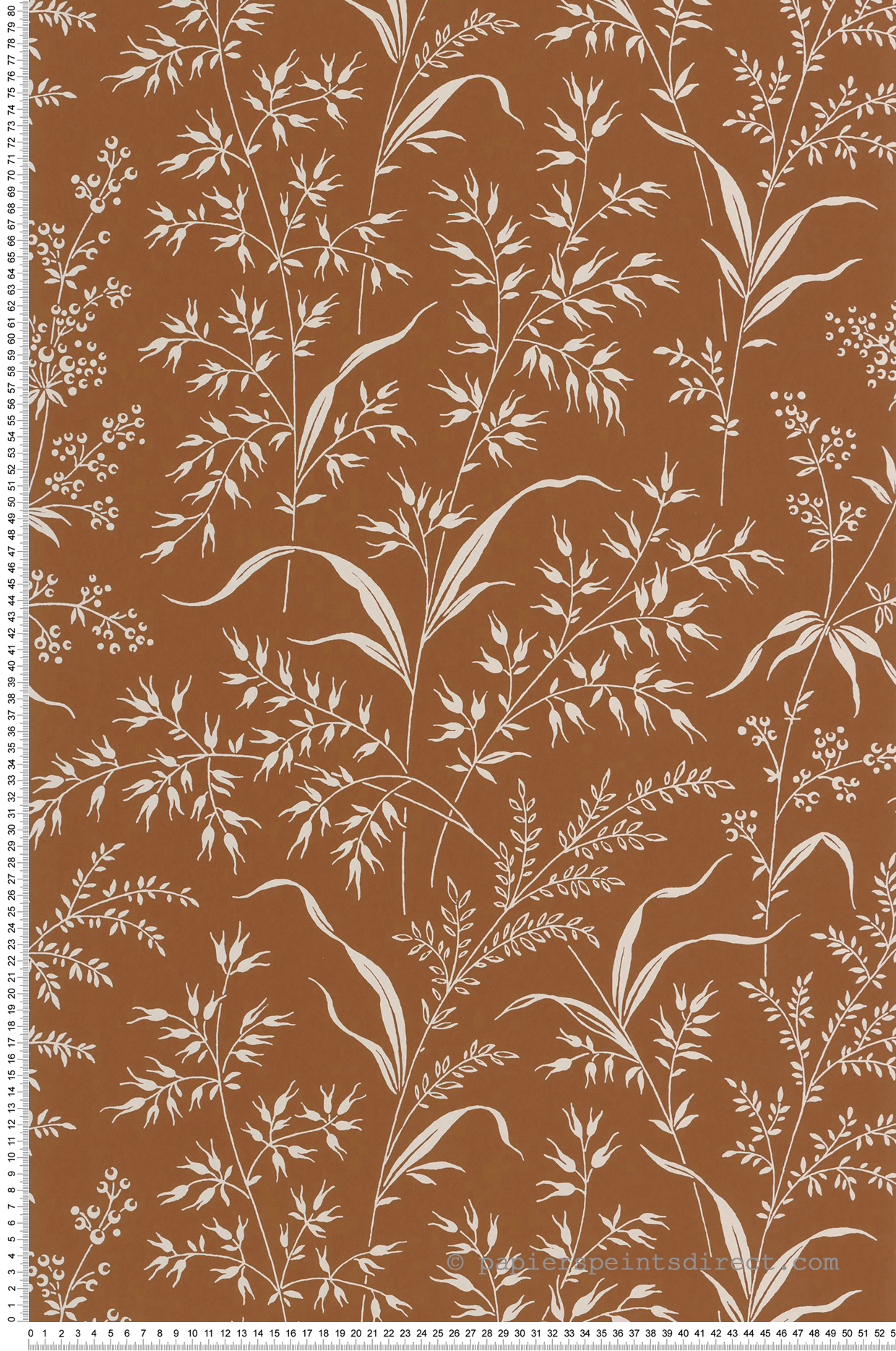 Papier peint Champ d'Herbe terre de sienne - Soliflore de Casadéco | Réf. SOLI200283434