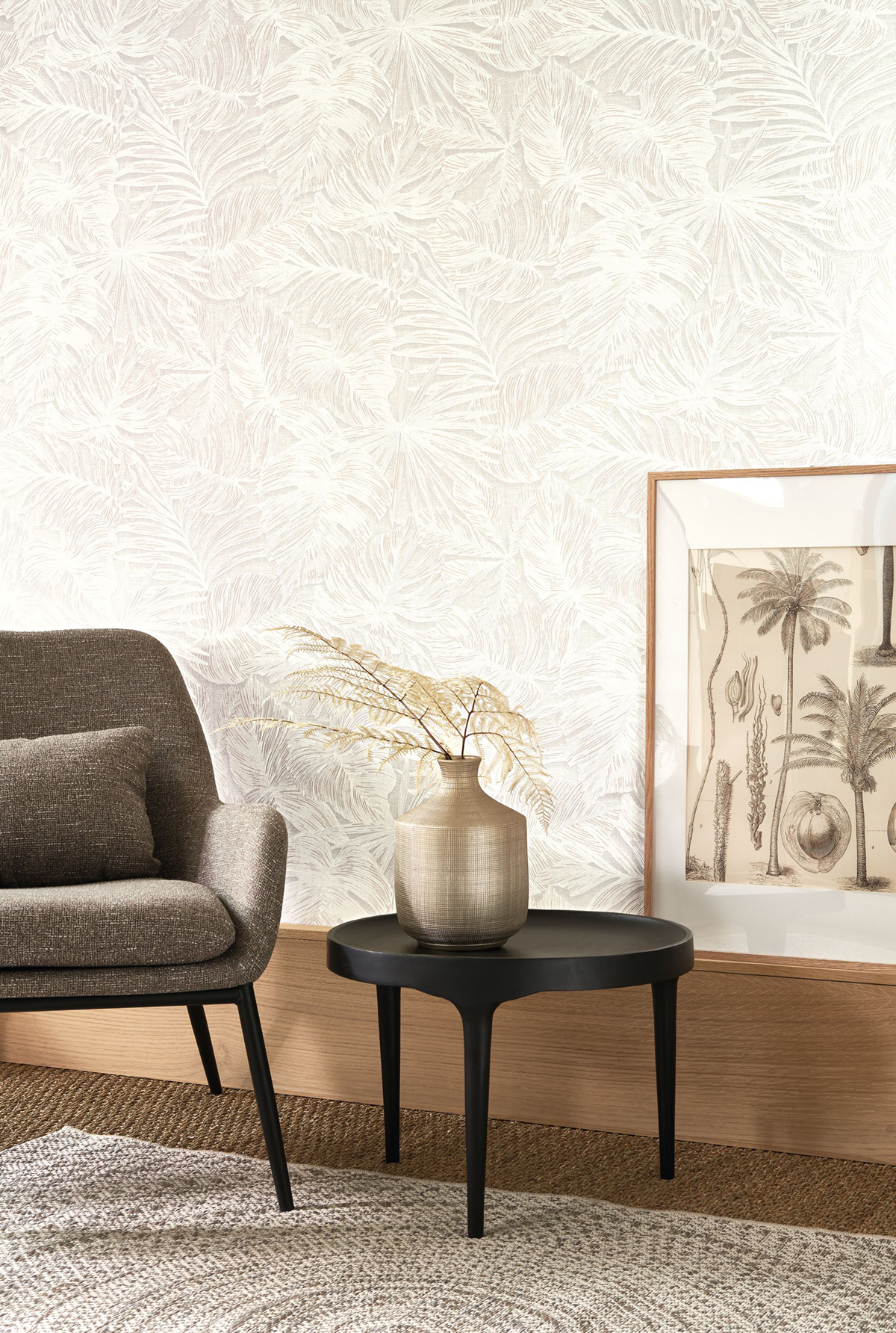 Papier peint Feuilles Granada blanc - Nicaragua de Casadéco | Réf. NICA86430292