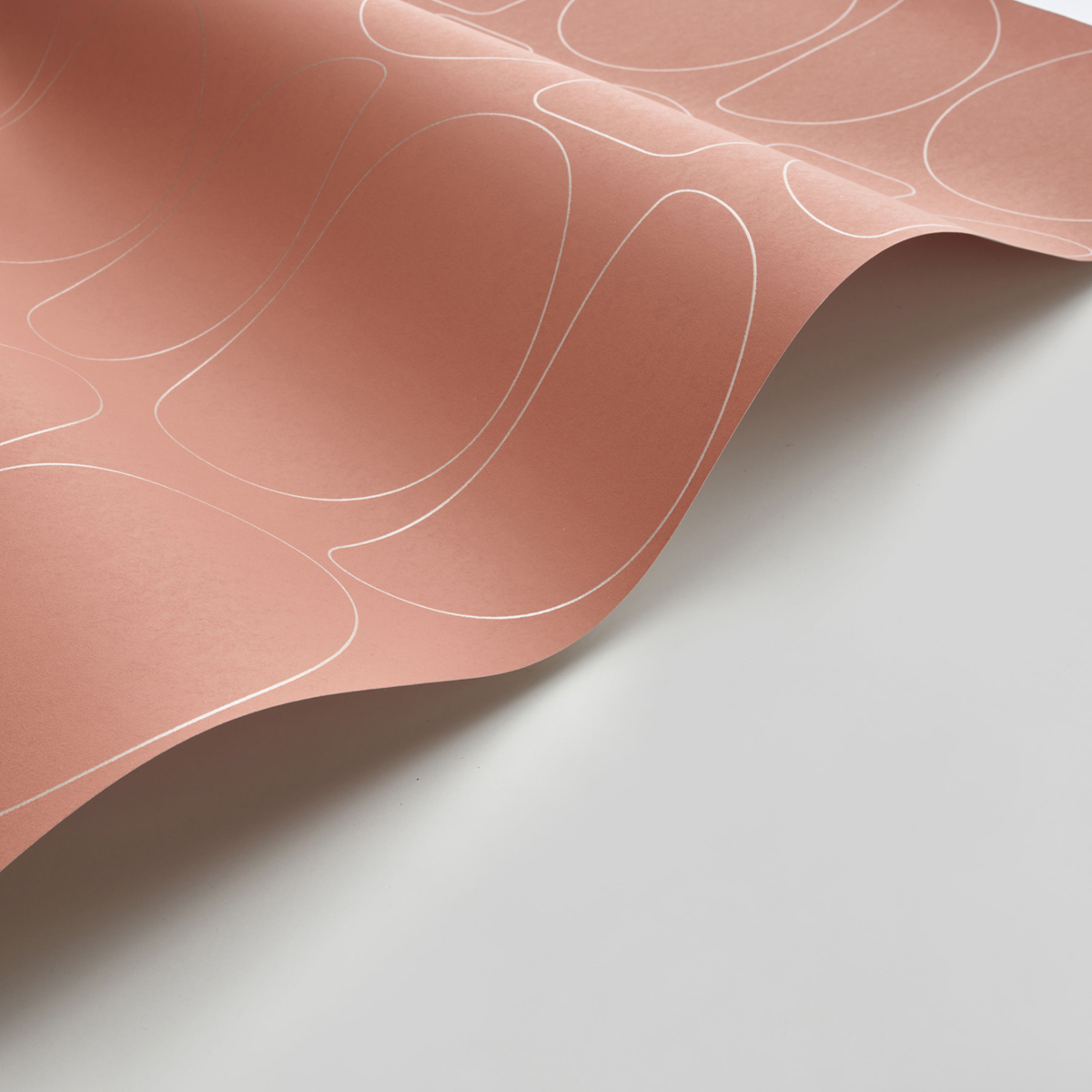 Papier peint Forme Légèreté Arrondie Métallisé terracotta argenté - Alchimie de Casadéco AMB4| Réf. ALMI89923596