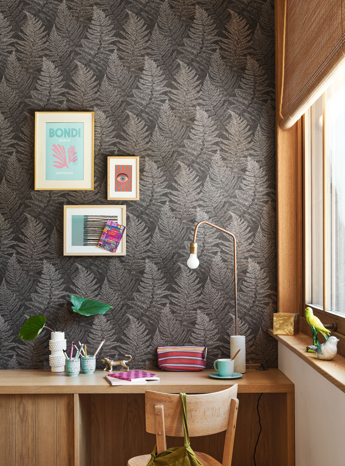 Papier peint Fougère Yosemite noir réglisse - California de Casadéco | Réf. CALF88819595