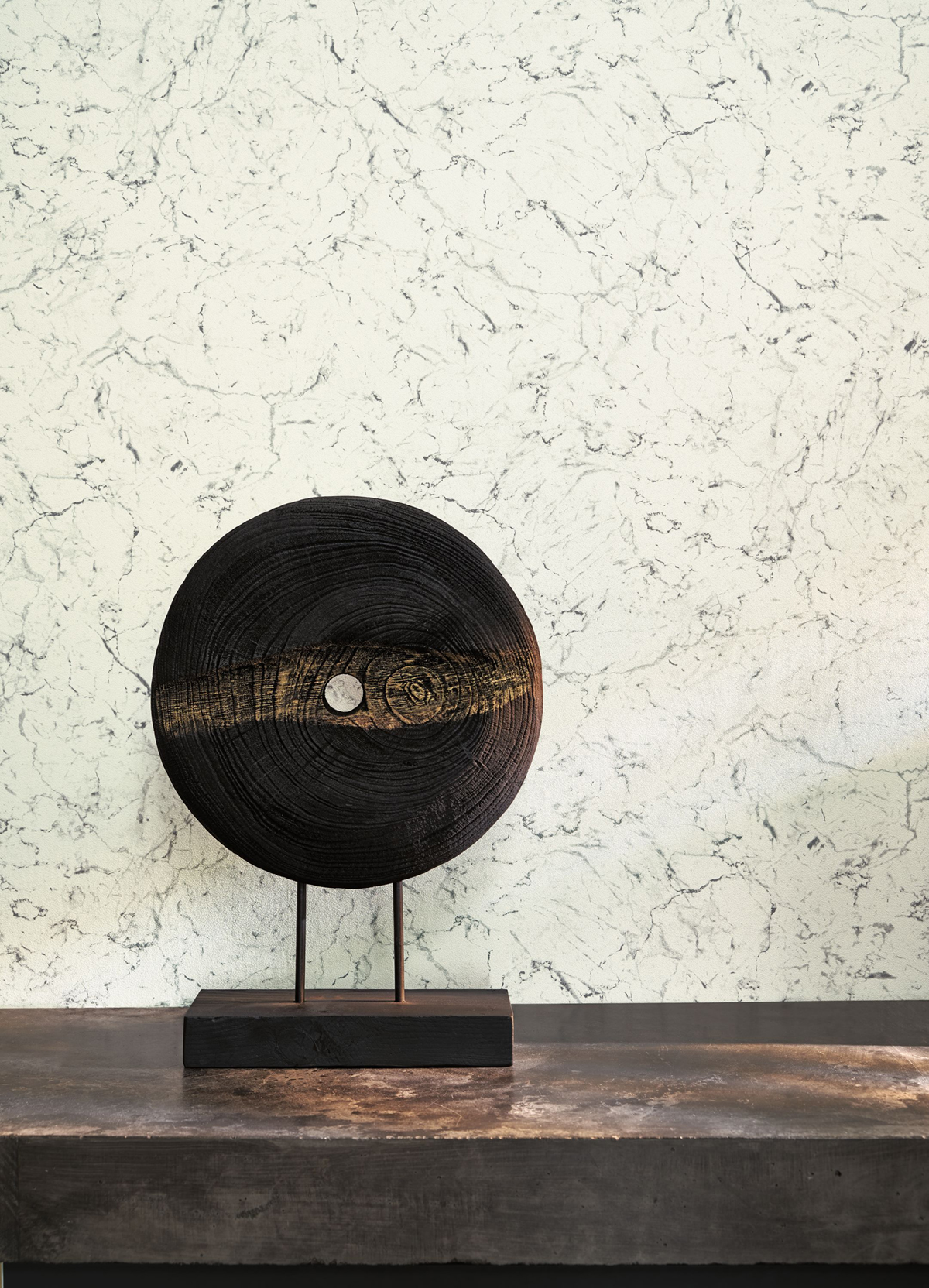 Papier peint Marbre noir et blanc - Minerals de Casadéco AMB2 | Réf. MNRL88080333