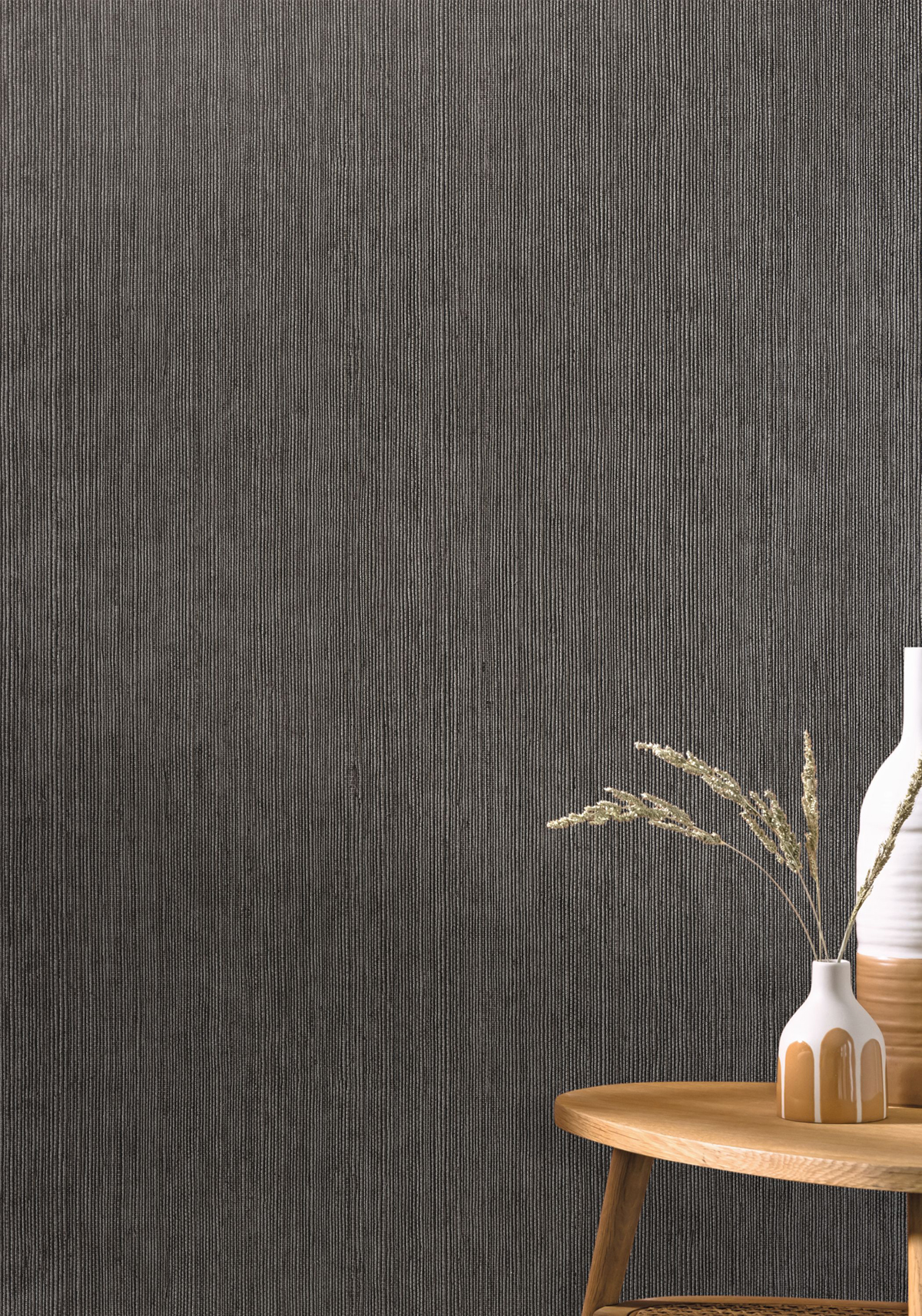 Papier peint Sisal Fibre gris intense - Matières de Casélio | Réf. MMT106019000