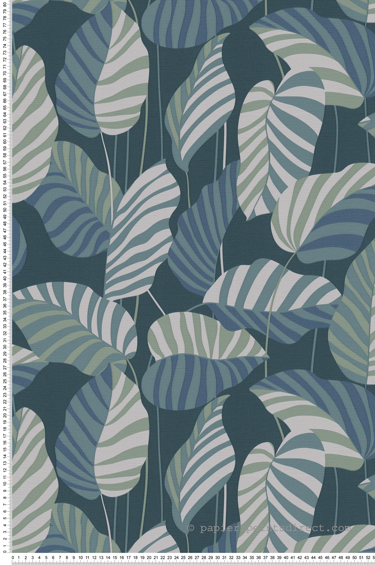 Papier peint Feuille Graphique bleu canard - Antigua d'A.S. Création | Réf. SP15946