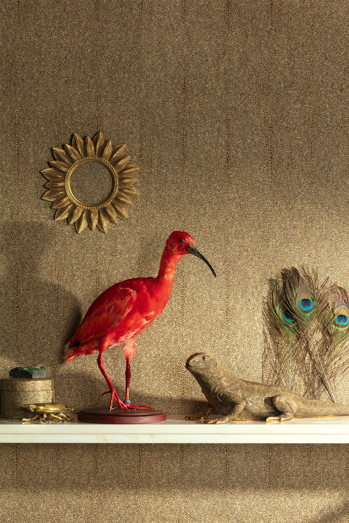 Papier peint Effet Peau Iguana camomille doré - The Texture Book de Masureel | Réf. MAS-CAB904