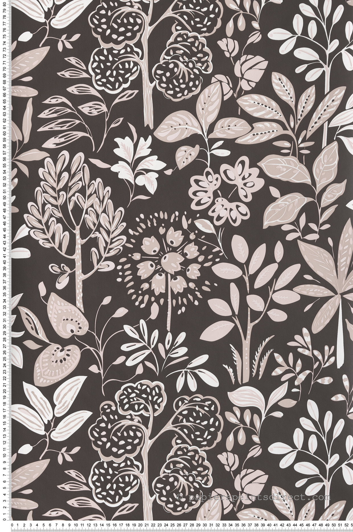 Papier peint Feuillage Louise beige noir - Essentiel de Casélio | Réf. ETL103111099