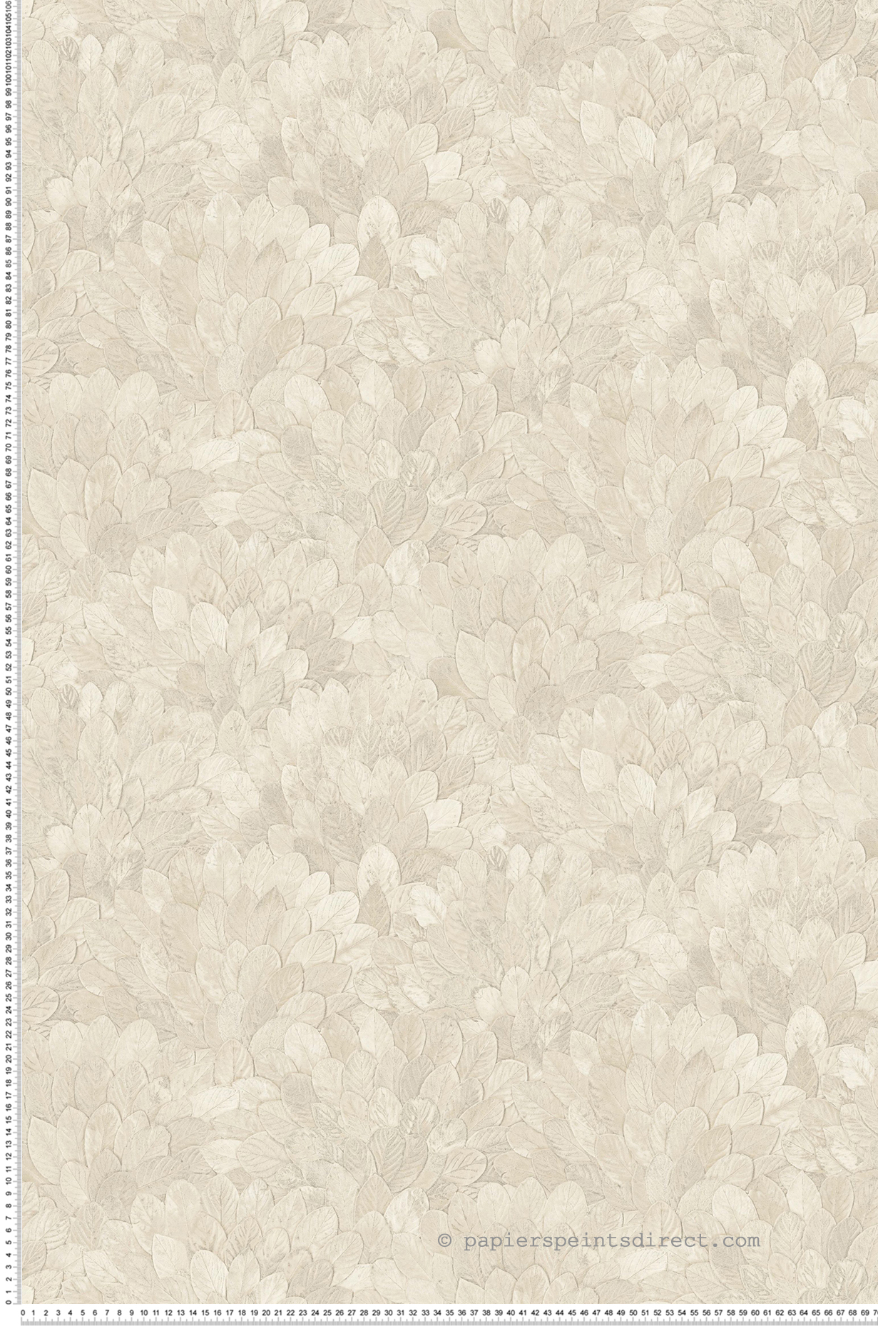 Papier peint Feuille Feijoa écru - Modernismo de Casamance | Réf. CAS-76840916