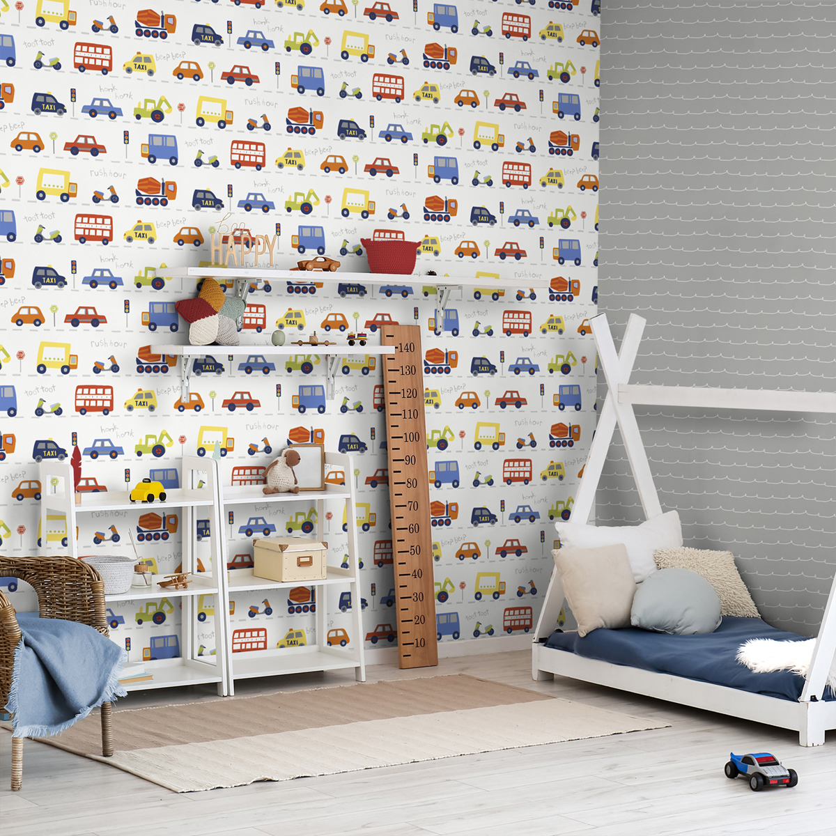Papier peint Voiture Enfant multicolore - Imagine de Lutèce AMB2 | Réf. LTC-DL27593