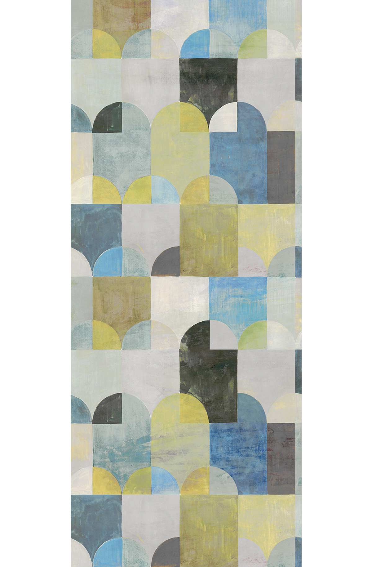 Papier peint panoramique Art Déco Arc jaune - A H260 - Wall Designs IV de Masureel | Réf. MAS-DG4ILA2011-260