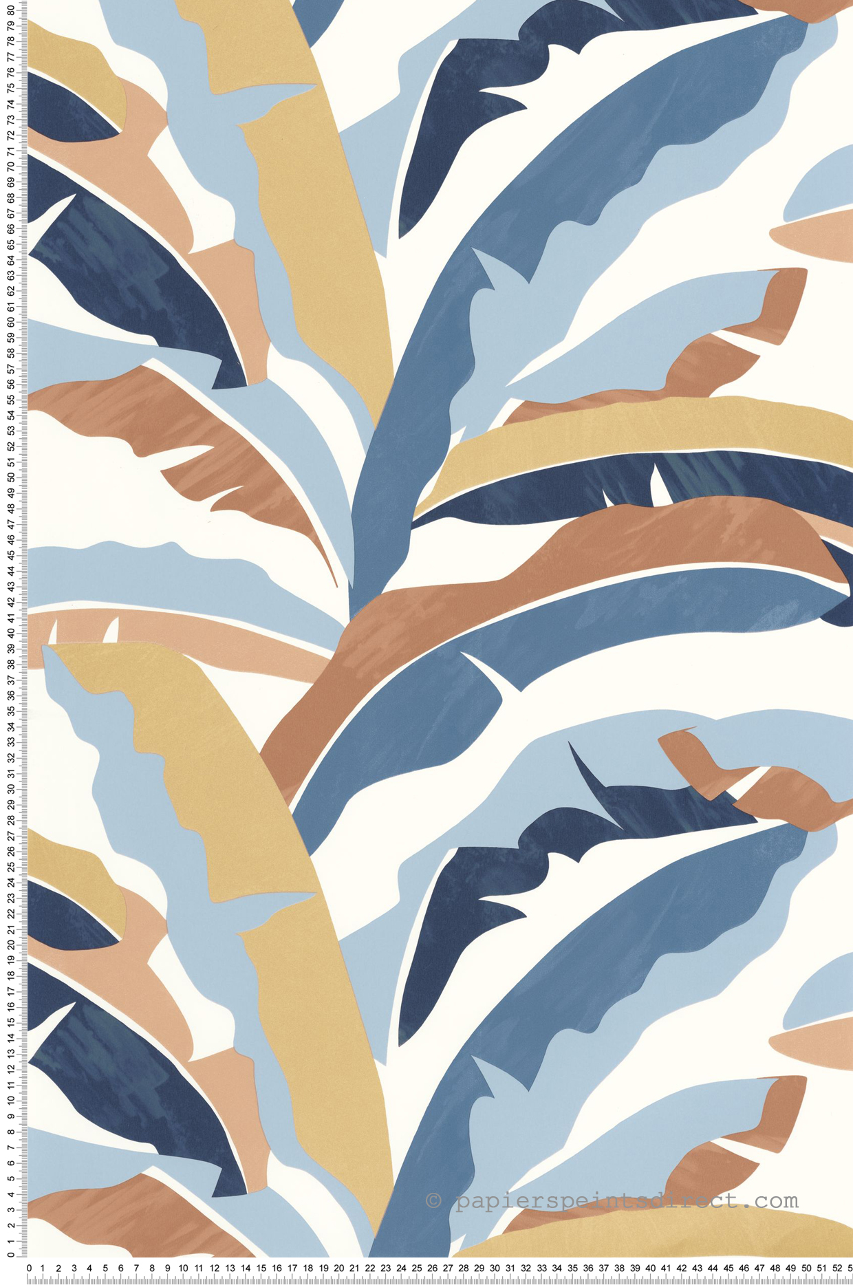 Papier peint Feuille Bananier Ampleur bleu camel - XXL de Casélio | Réf. XXL104566220