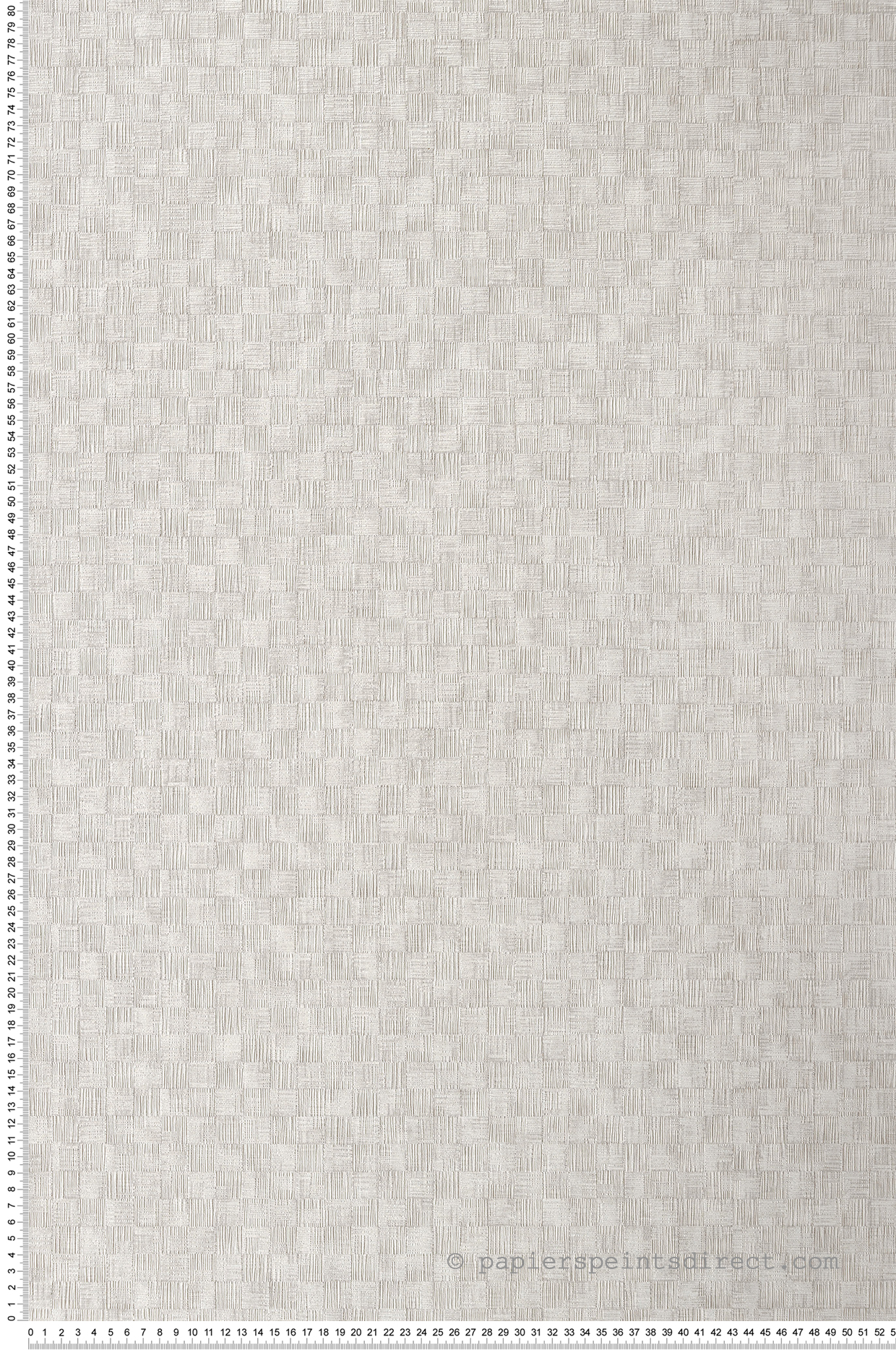 Papier peint Géométrique Damier blanc grisé - Gingko de Casadéco | Réf. GINK86250121