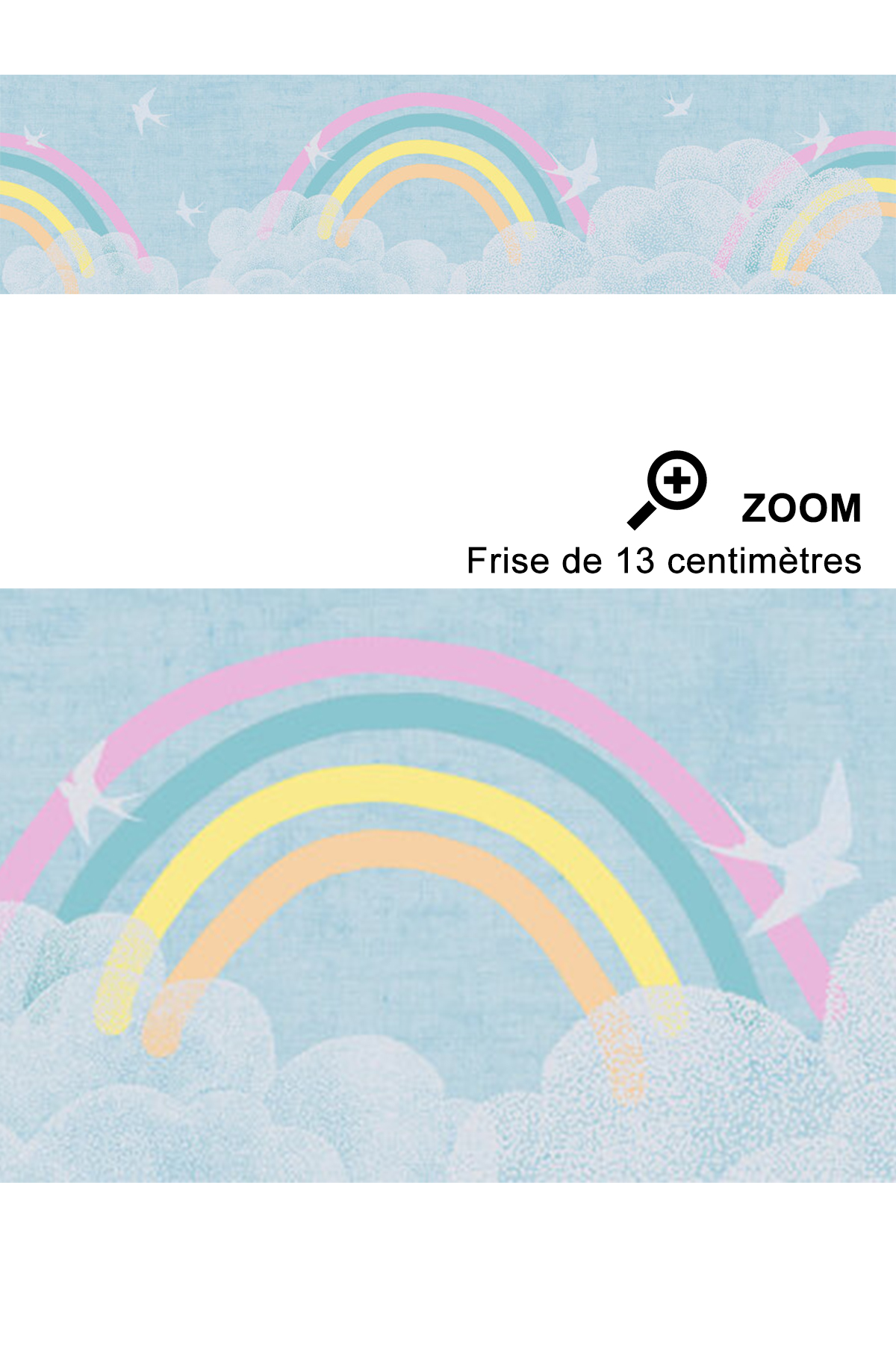 Frise enfant Arc en Ciel Oiseau bleu - Lilly & Luis d'A.S. Création | Réf. AS-771451