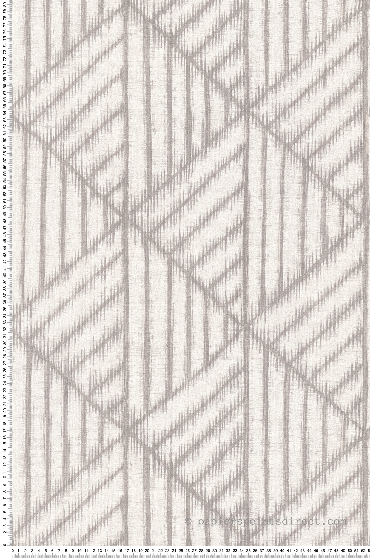 Papier peint Géométrie Nature Normade grège - Abaca de Lutèce | Réf. LTC-51232307