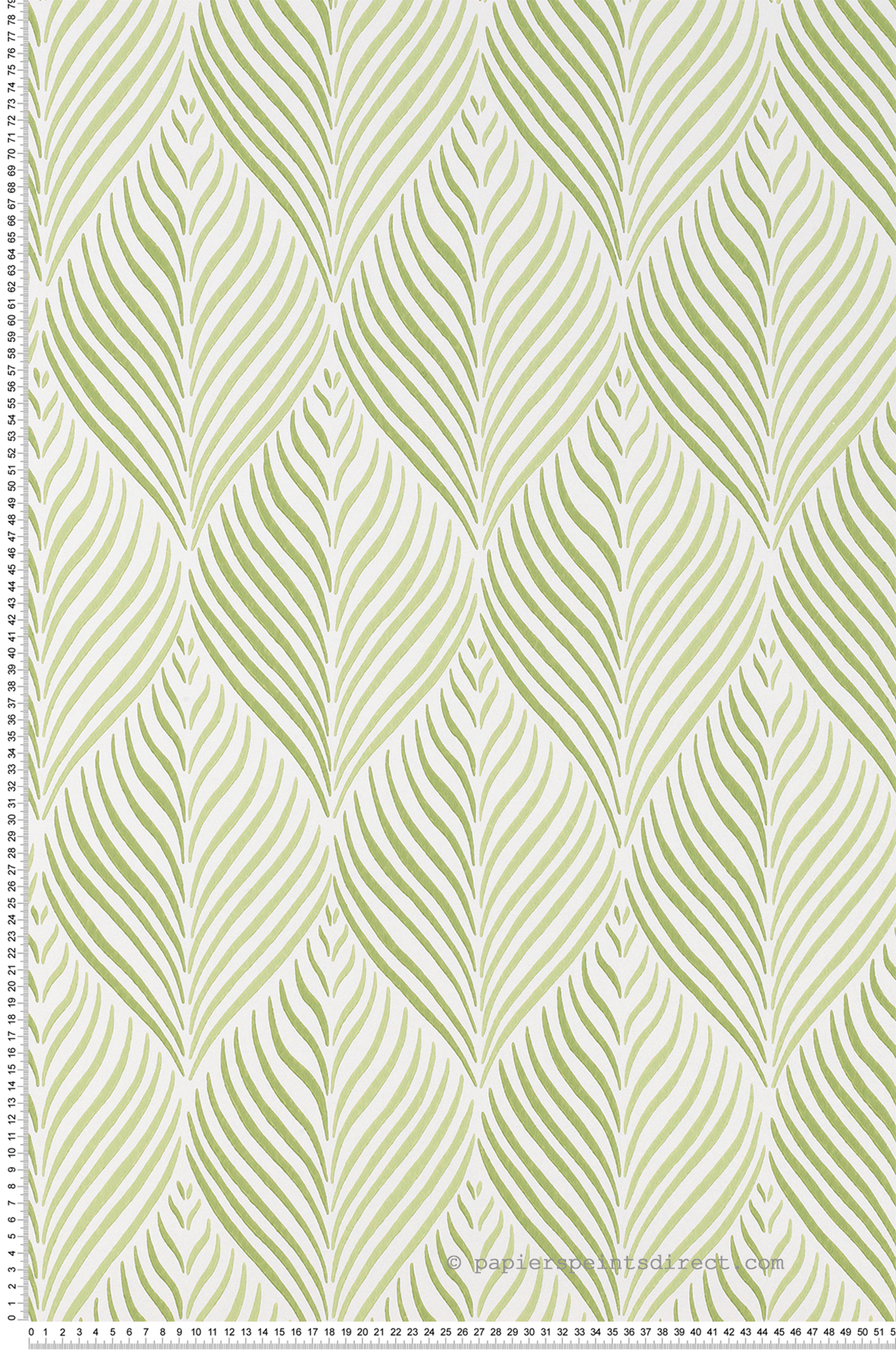 Papier peint Feuille Vintage Bonnelles vert - Les Indiennes de Nina Campbell | Réf. OSB-NCW4352-05