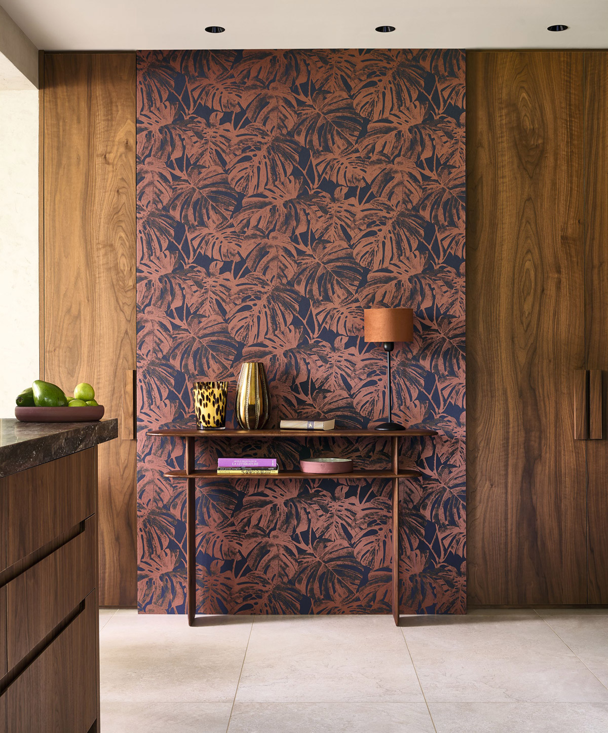 Papier peint Palme Tropicale Mata rouille métallisé - Rio de Casadéco | Réf. RIOC201798661