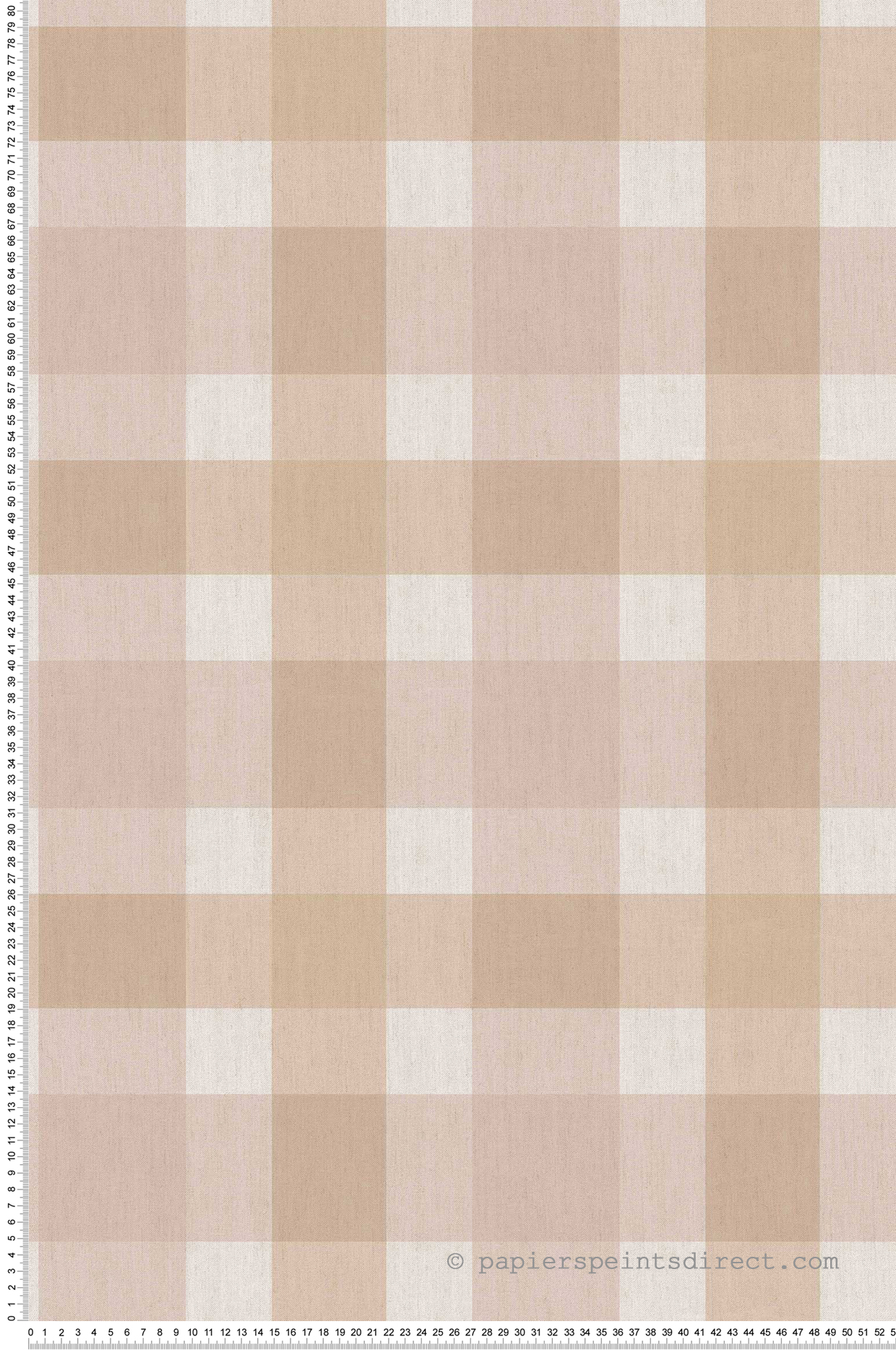Papier peint Vichy Grand Carreau beige rose - Stripes & Checks de Montecolino | Réf. MC-ST38421