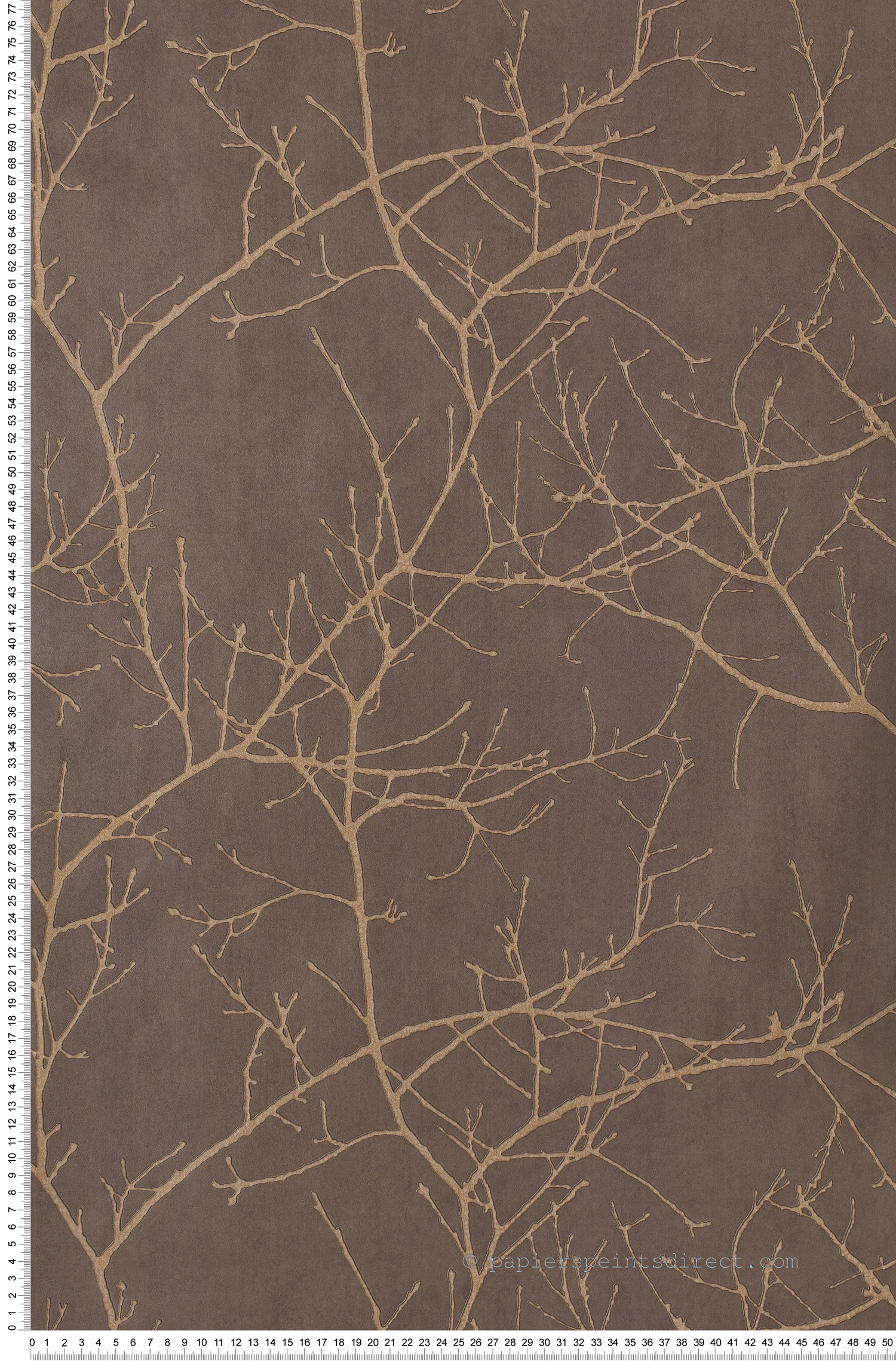 Branches d'hiver marron - Papier peint Riverside 2 de Casadéco