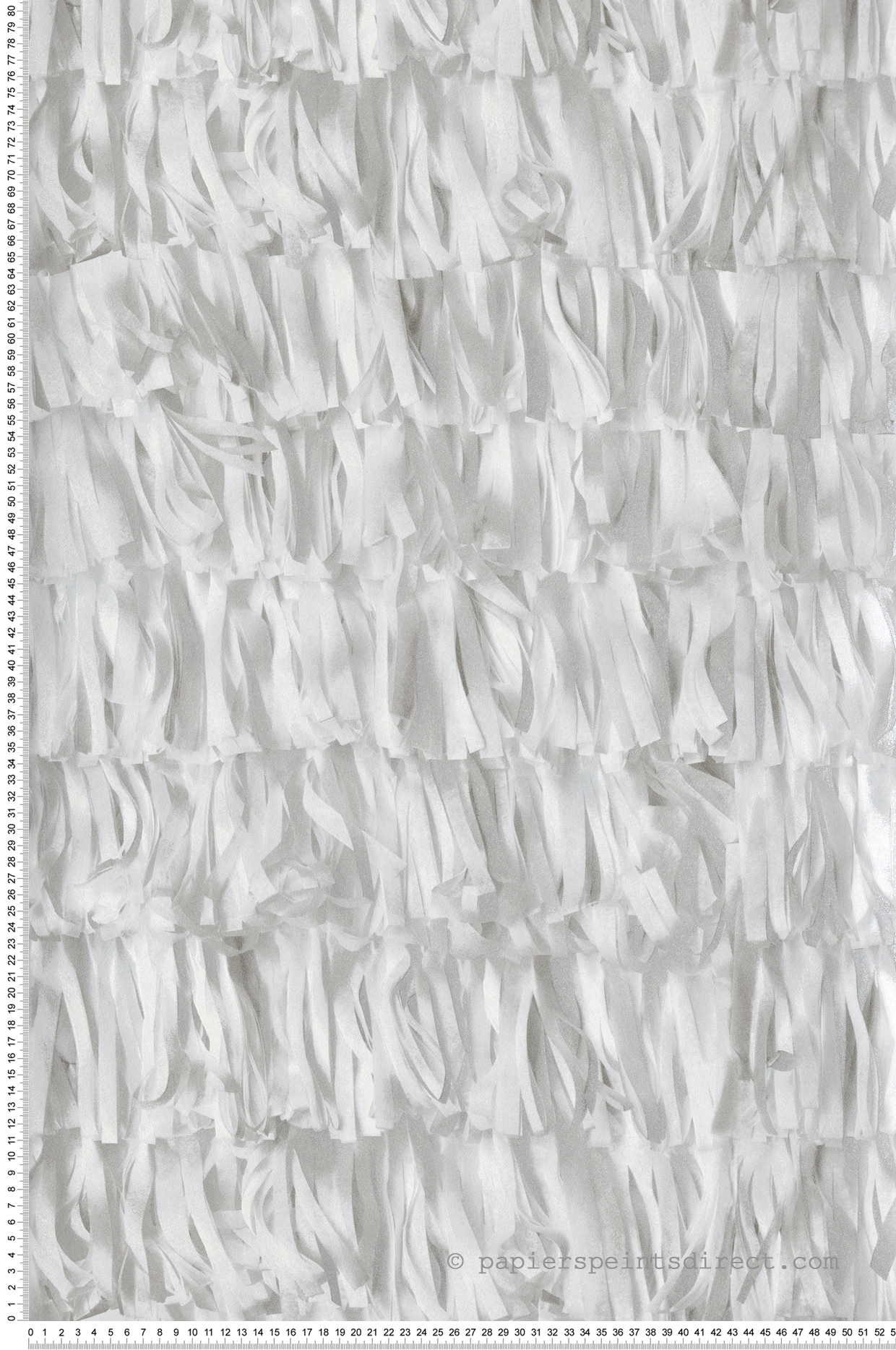 Papier peint Assemblage Frange gris argenté - Pearl de Montecolino | Réf. MC-65315