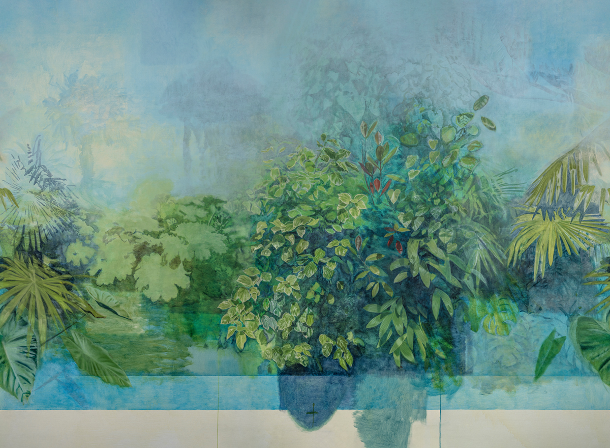 Papier peint panoramique Jungle Exploration Vert A+B+C - 1/2/3/4/5/6/7/8/9 - Isidore Leroy