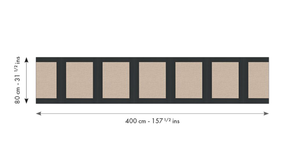 Papier peint Soubassement Jute M noir - Reliefs de Casélio RAPPORT | Réf. RLF105239090