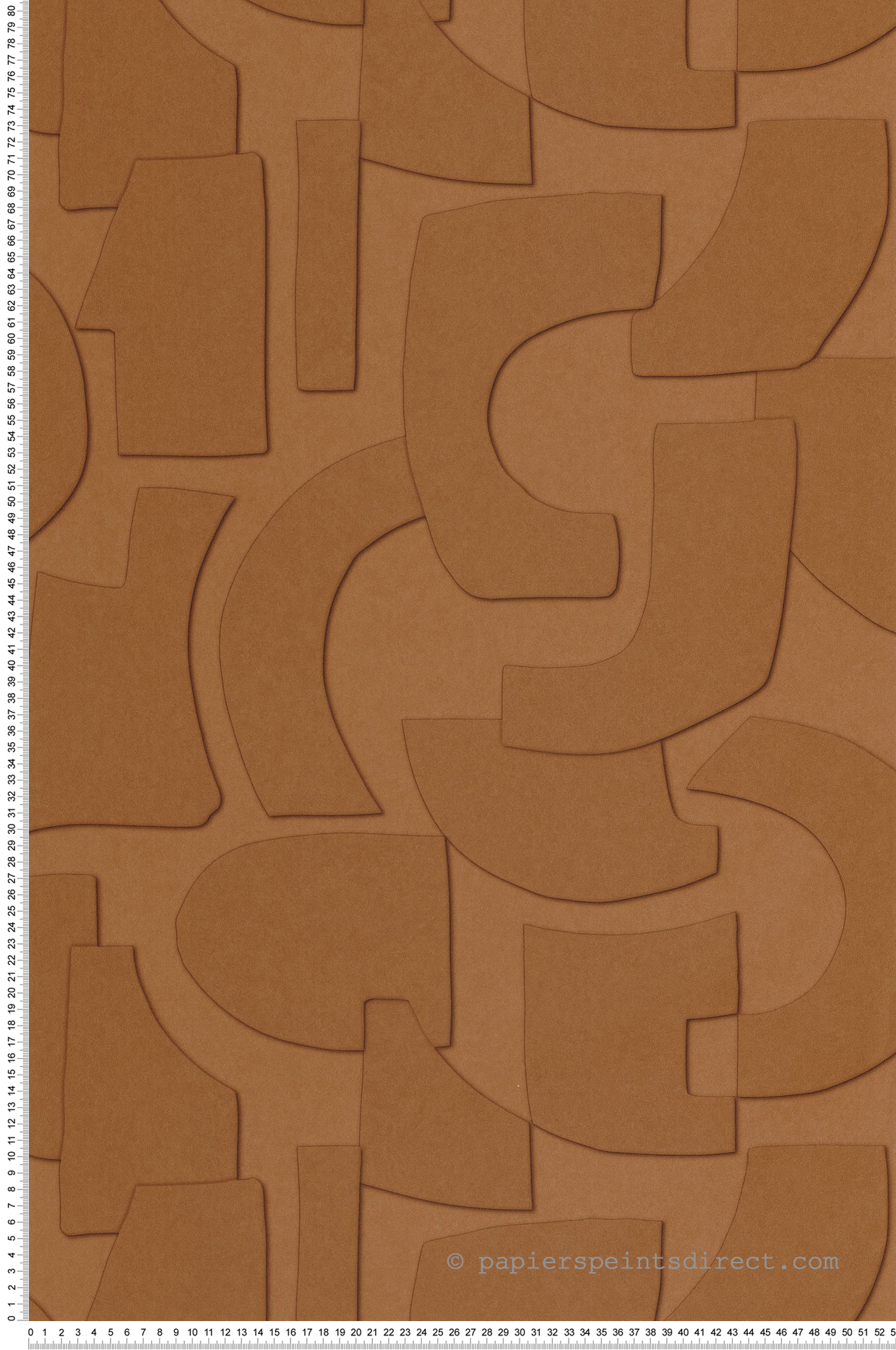 Papier peint Géométrie Effet Volume terre cuite - Origine de Casélio | Réf. OGN106052056