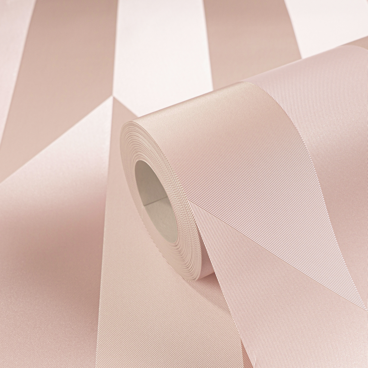 Papier peint Damier Graphique Groove rose métallisé - Cosmoliving d'A.S. Création ZOOM | Réf. AS-790862