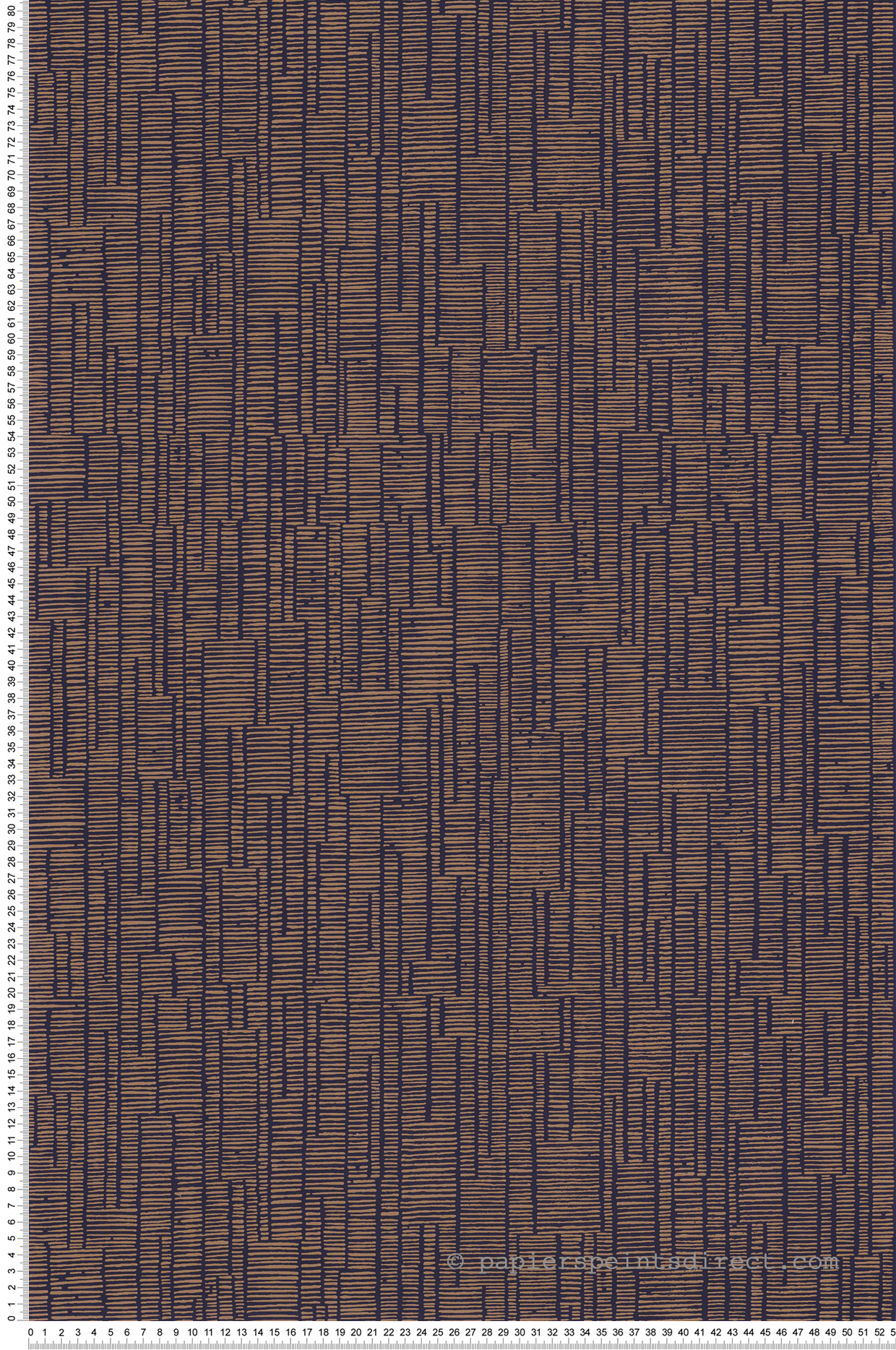 Papier peint Scandinave Capri camel et bleu nuit - Méditerranée de Casadéco | Réf. MEDI87443232