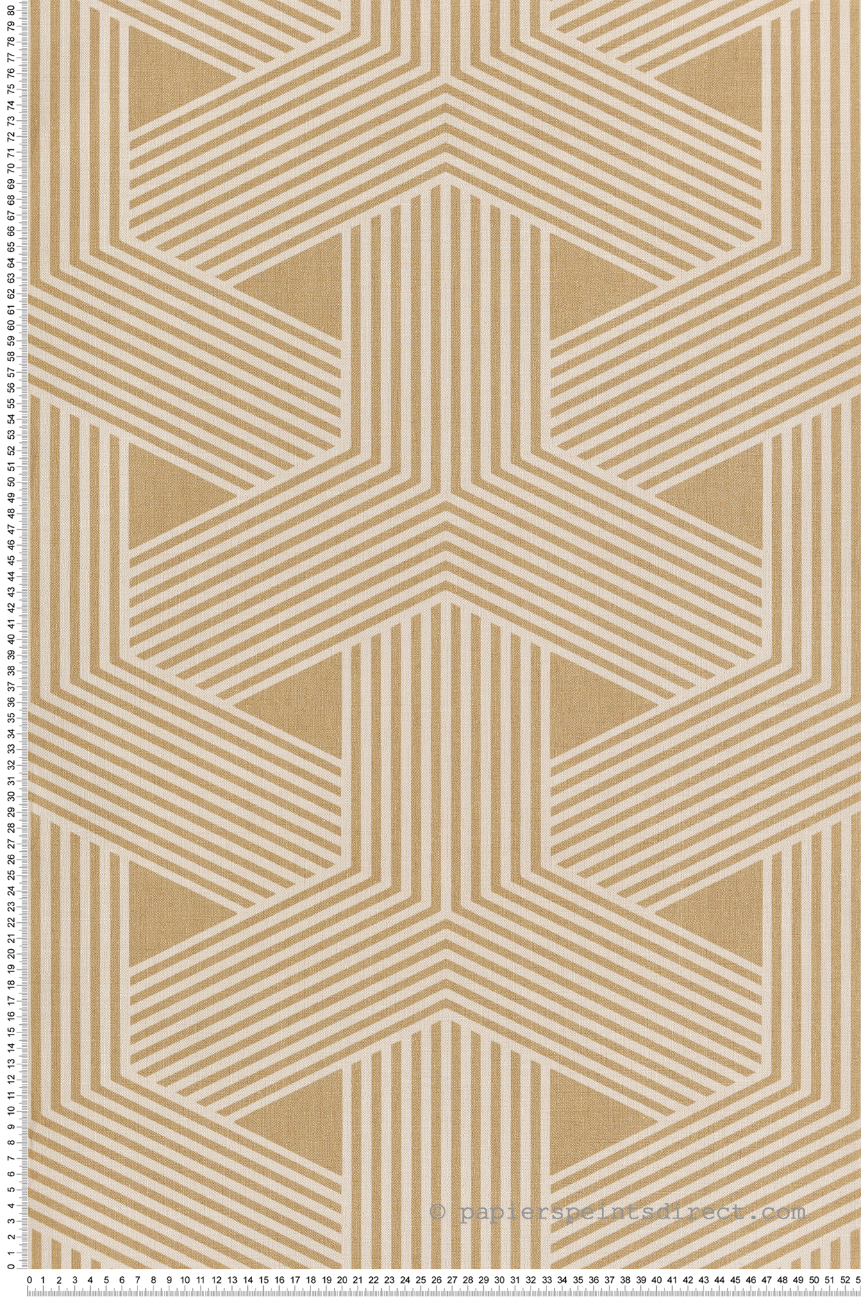 Papier peint Illusion 3D beige doré - Seven de Montecolino | Réf. MC-30132