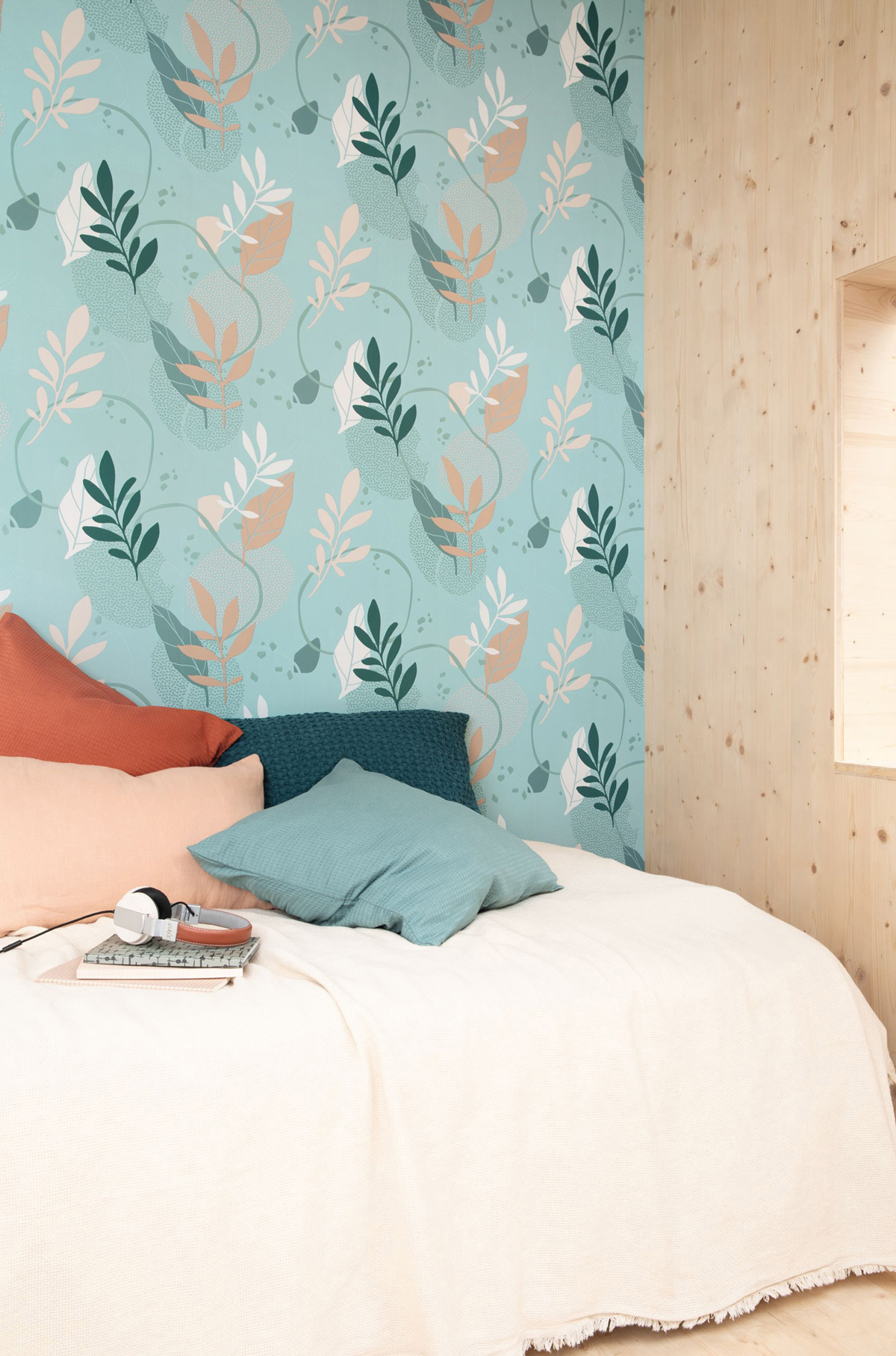 Papier peint Destockage - Feuille Be Yourself bleu - Young & Free de Casélio