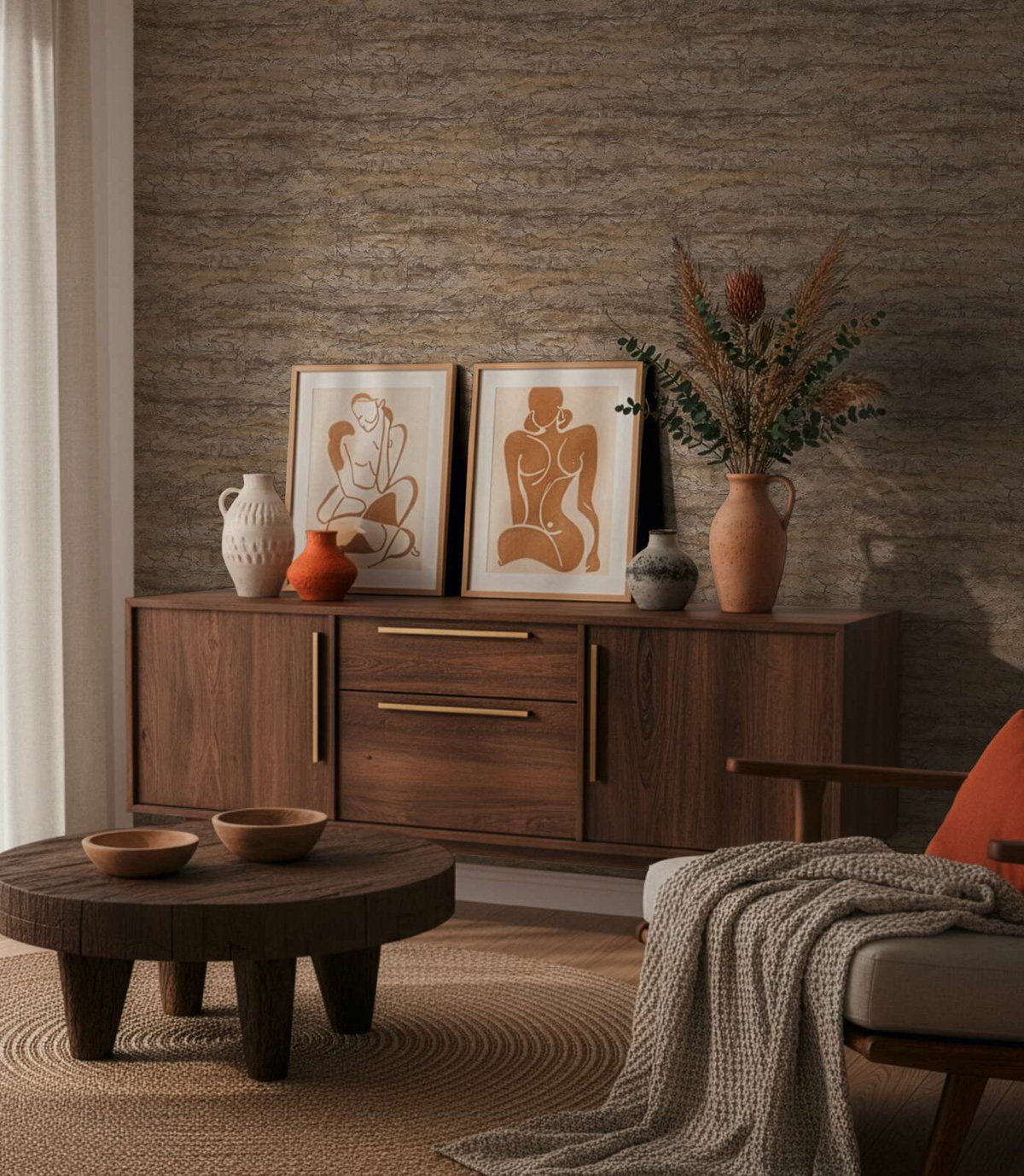 Papier peint Pierre Brute Minéral grège - Vibes & Styles d'A.S. Création AMB2| Réf. AS-791991