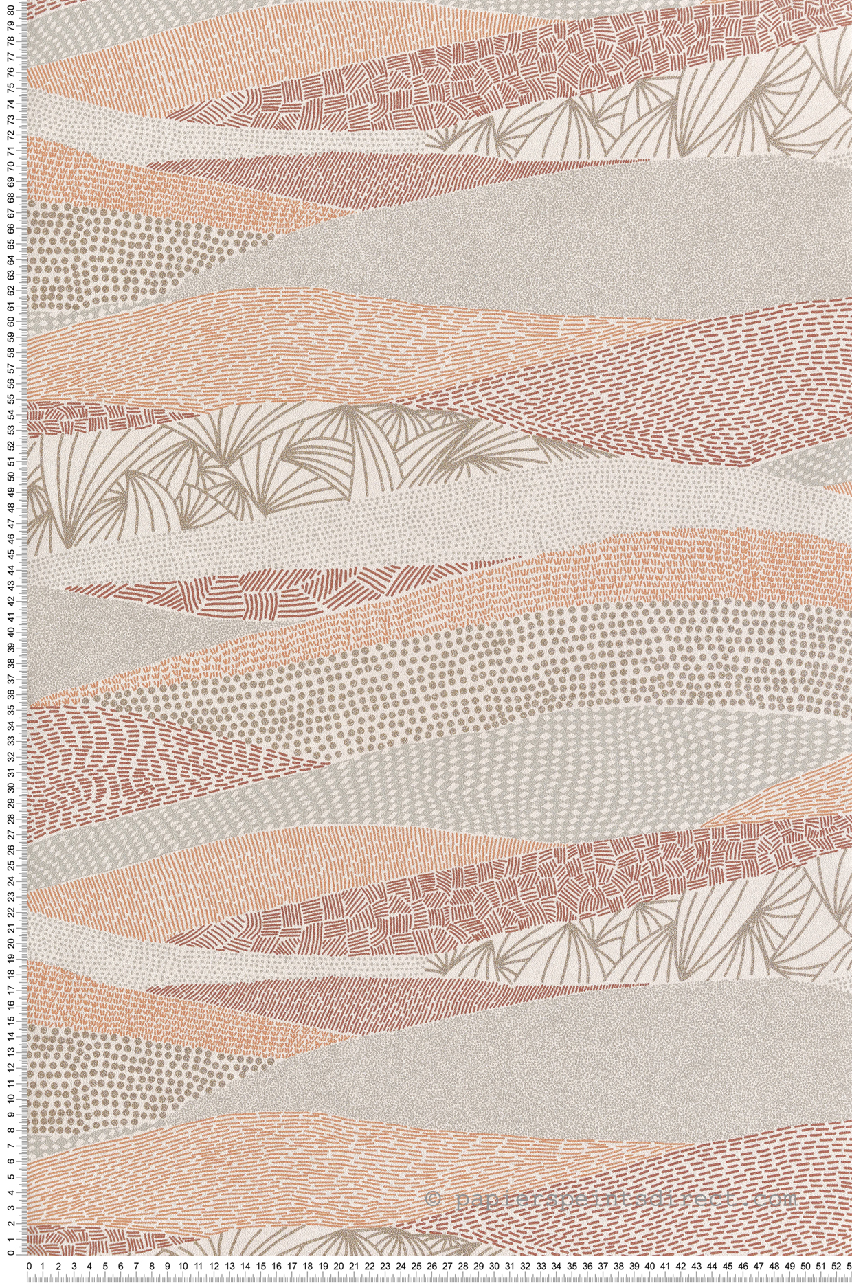 Papier peint Patchwork Rizière gris bordeaux - Dolce Vita de Lutèce | Réf. LTC-11230403