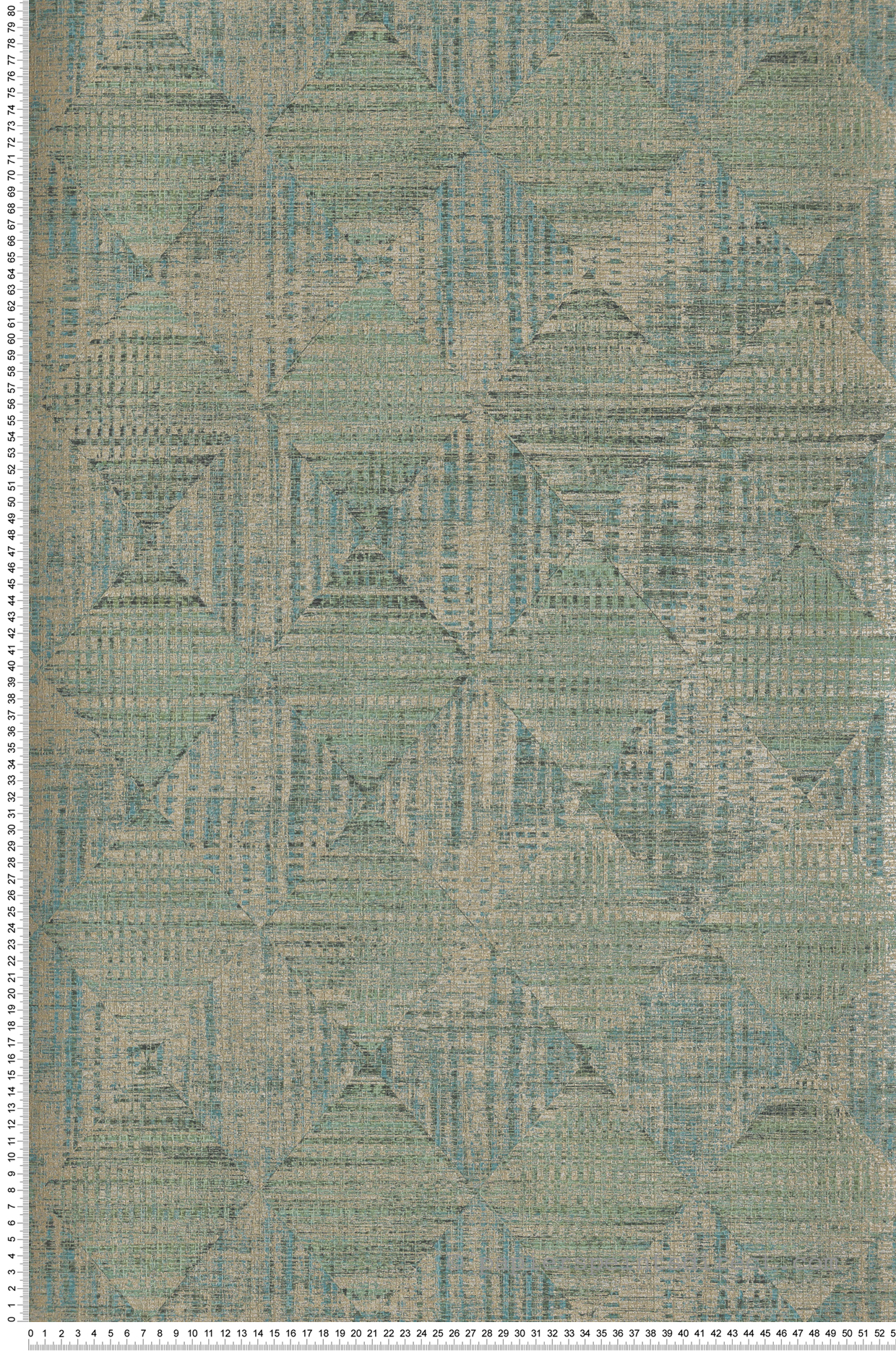 Papier peint Tissage Ethnique vert mordoré - Ornata de Montecolino | Réf. MC-65348