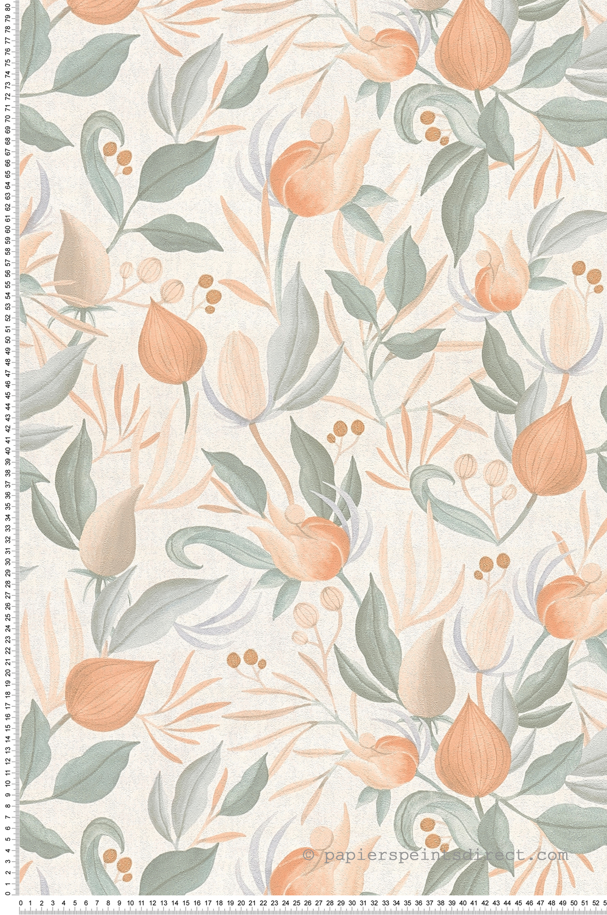 Papier peint Floral Still Bloom pêche - Cosmoliving d'A.S. Création | Réf. AS-790624