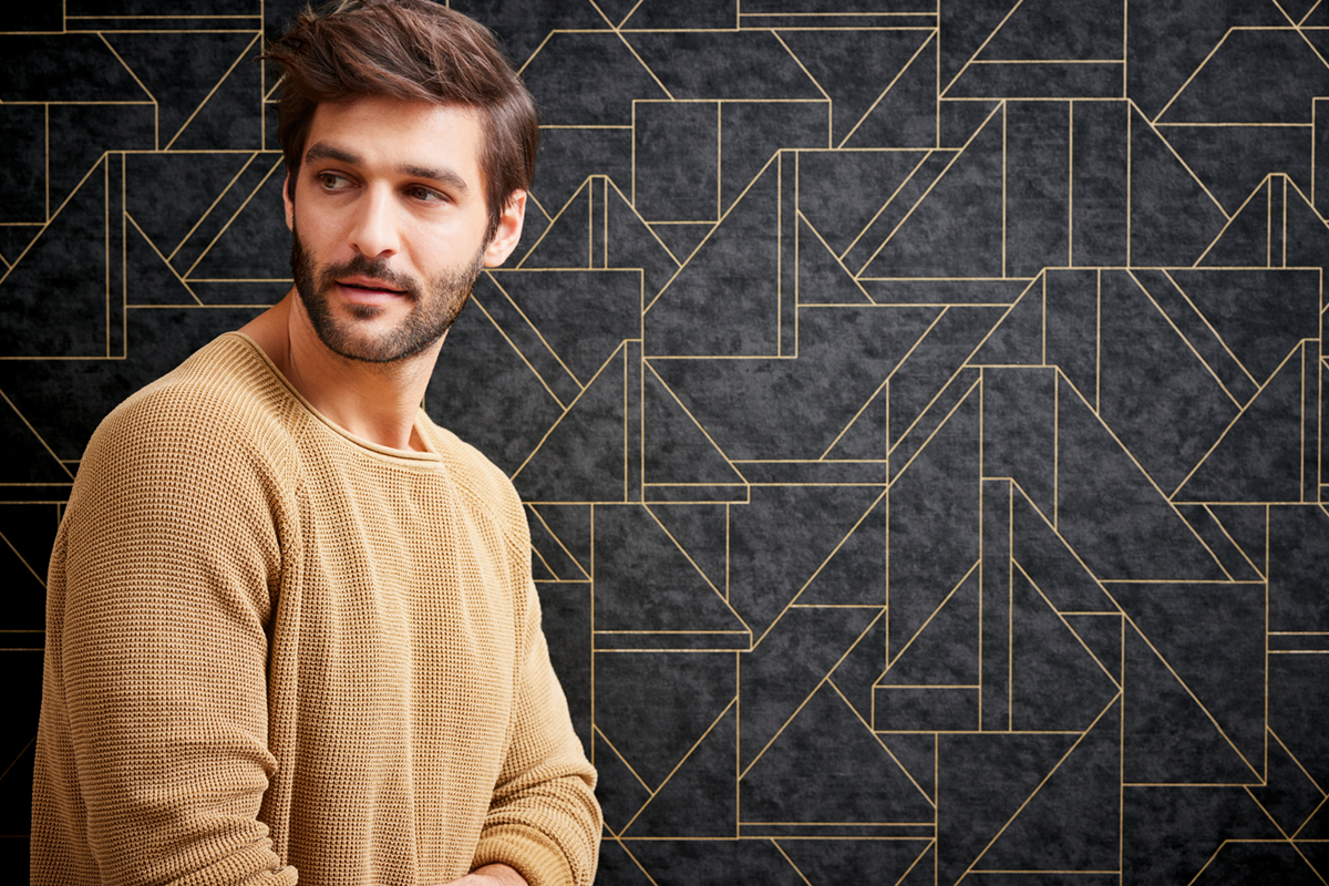 Papier peint Géométrique David noir doré - Metropolitan Stories 3 d'A.S. Création AMB3 |  Réf. AS-391184