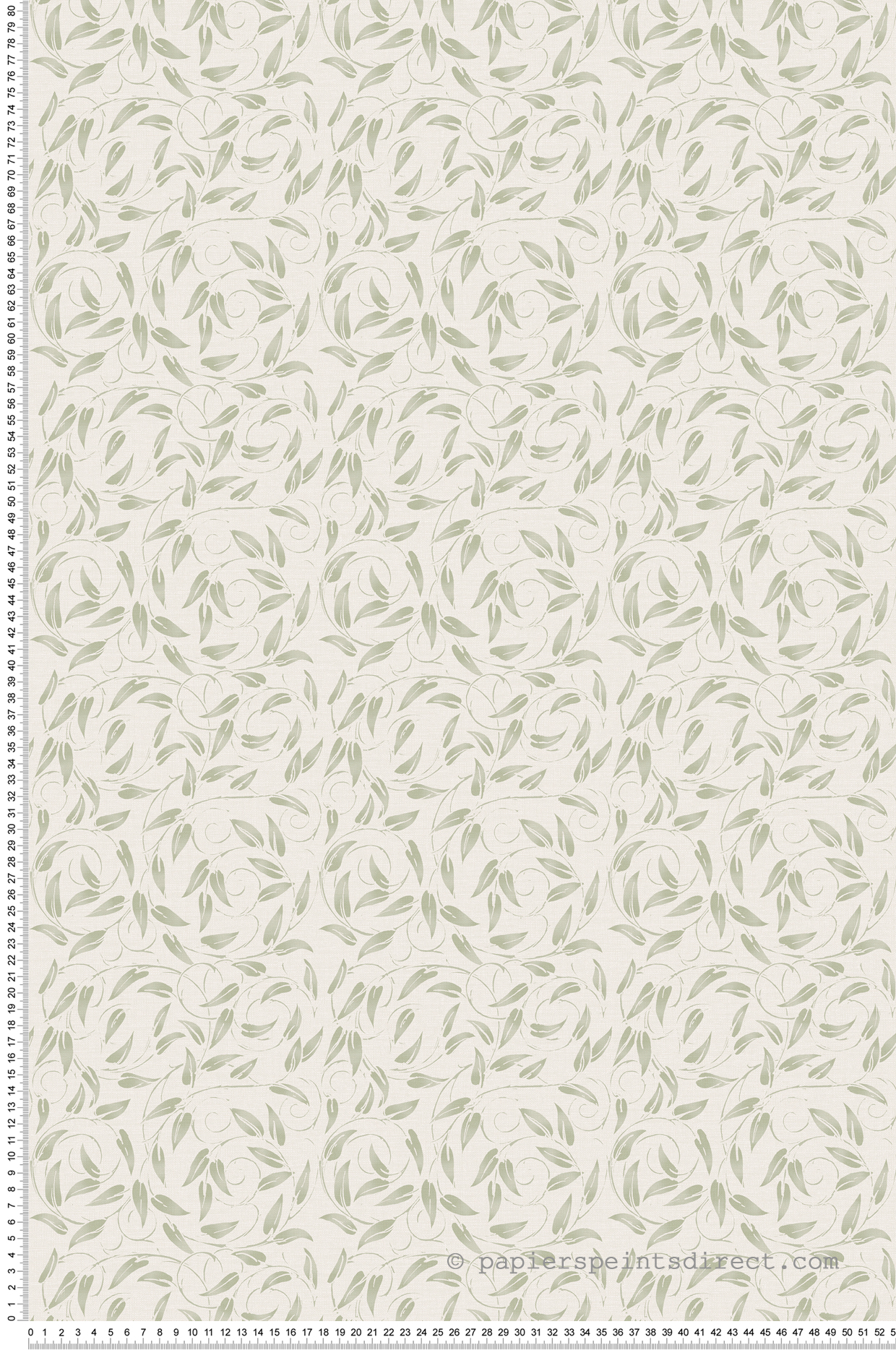 Papier peint Guirlande Feuille Liberty vert ivoire - The Wall Llewelyn-Bowen de Lutèce | Réf. LTC-LB25159