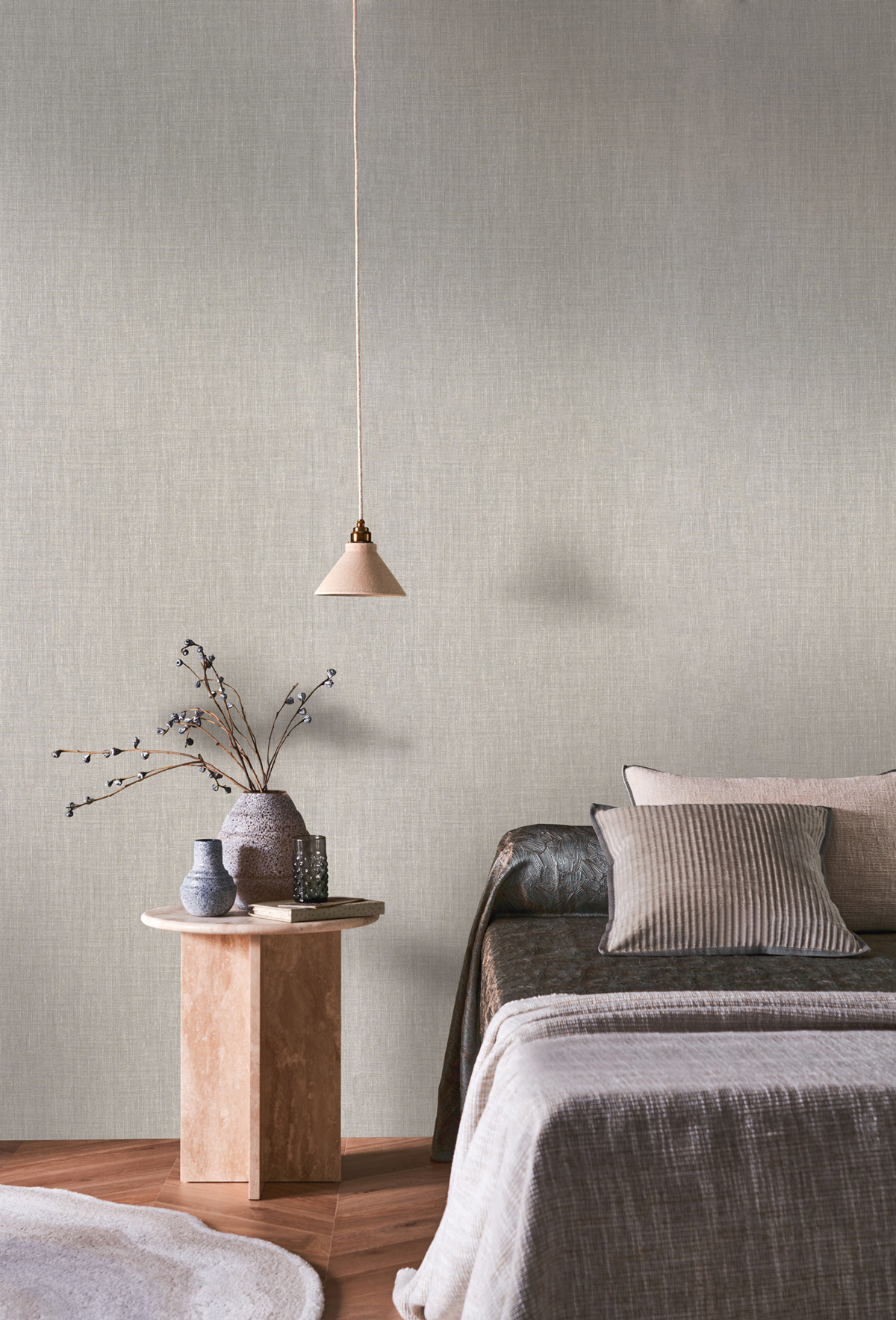 Papier peint Lin Ankaa éléphant doré - Le Lin 2 de Casamance | Réf. CAS-75238956