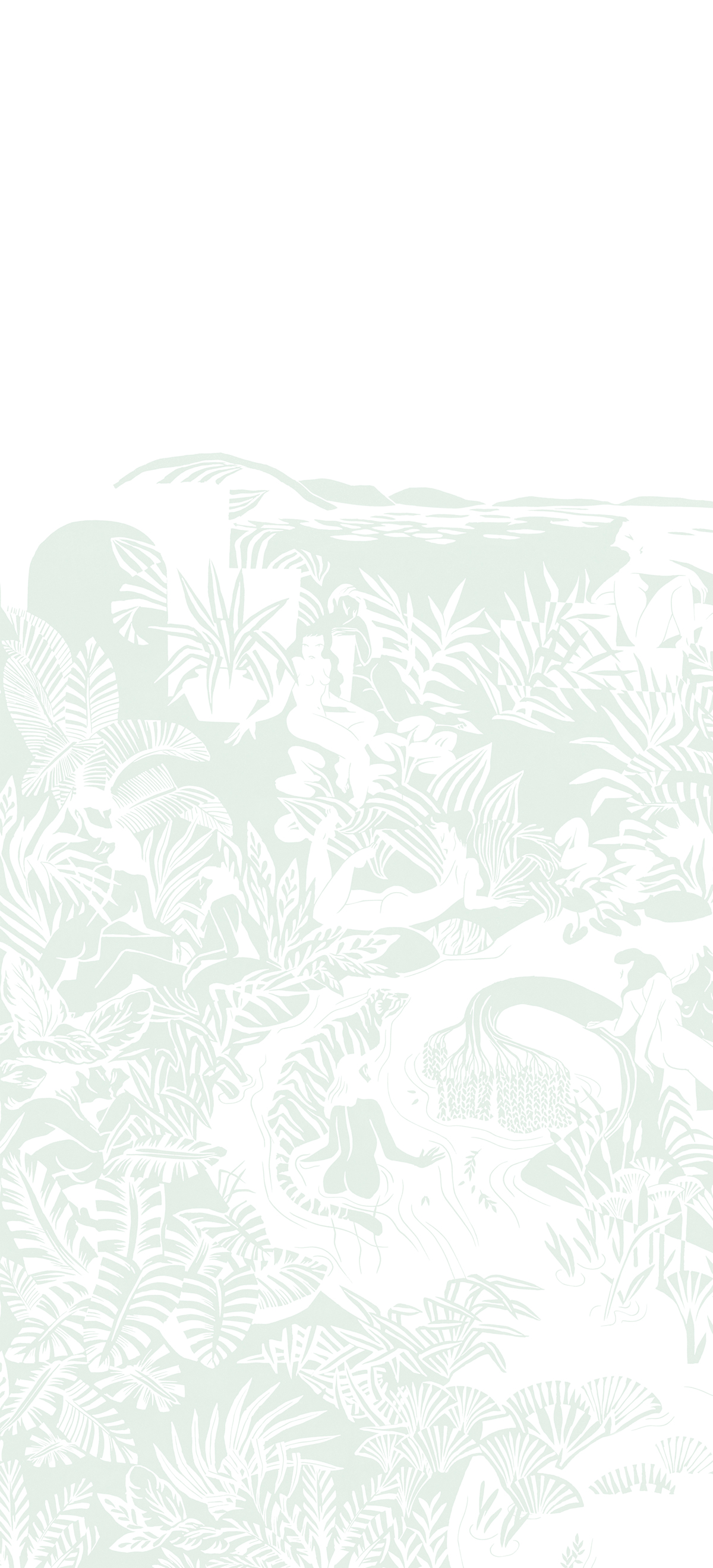 Papier peint panoramique Eternelles Vert Pastel A - 1/2/3 - Isidore Leroy