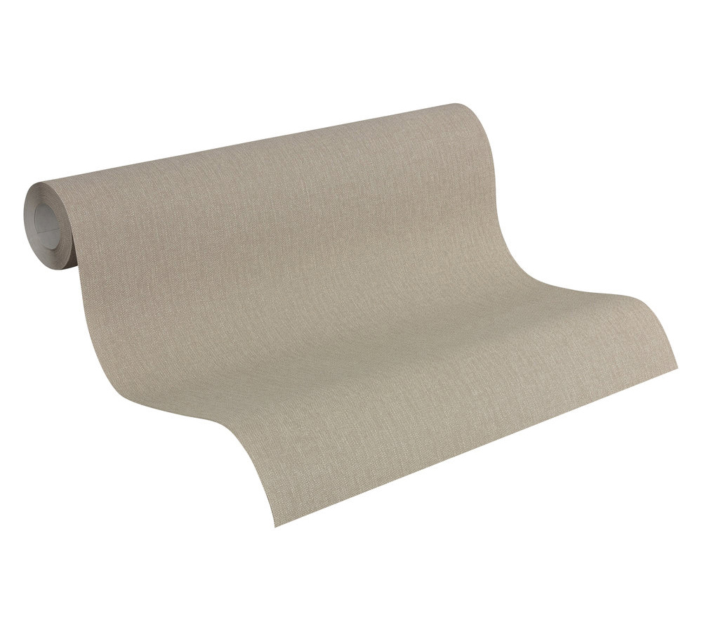 Papier peint Uni Toile marron glacé - Pure Elegance d'A.S. Création AMBR | Réf. AS-211712
