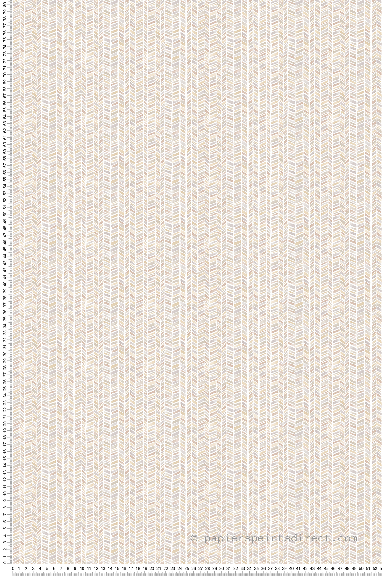 Papier peint Chevron Ethnique beige gris - Mini Prints de Lutèce | Réf. LTC-G56694