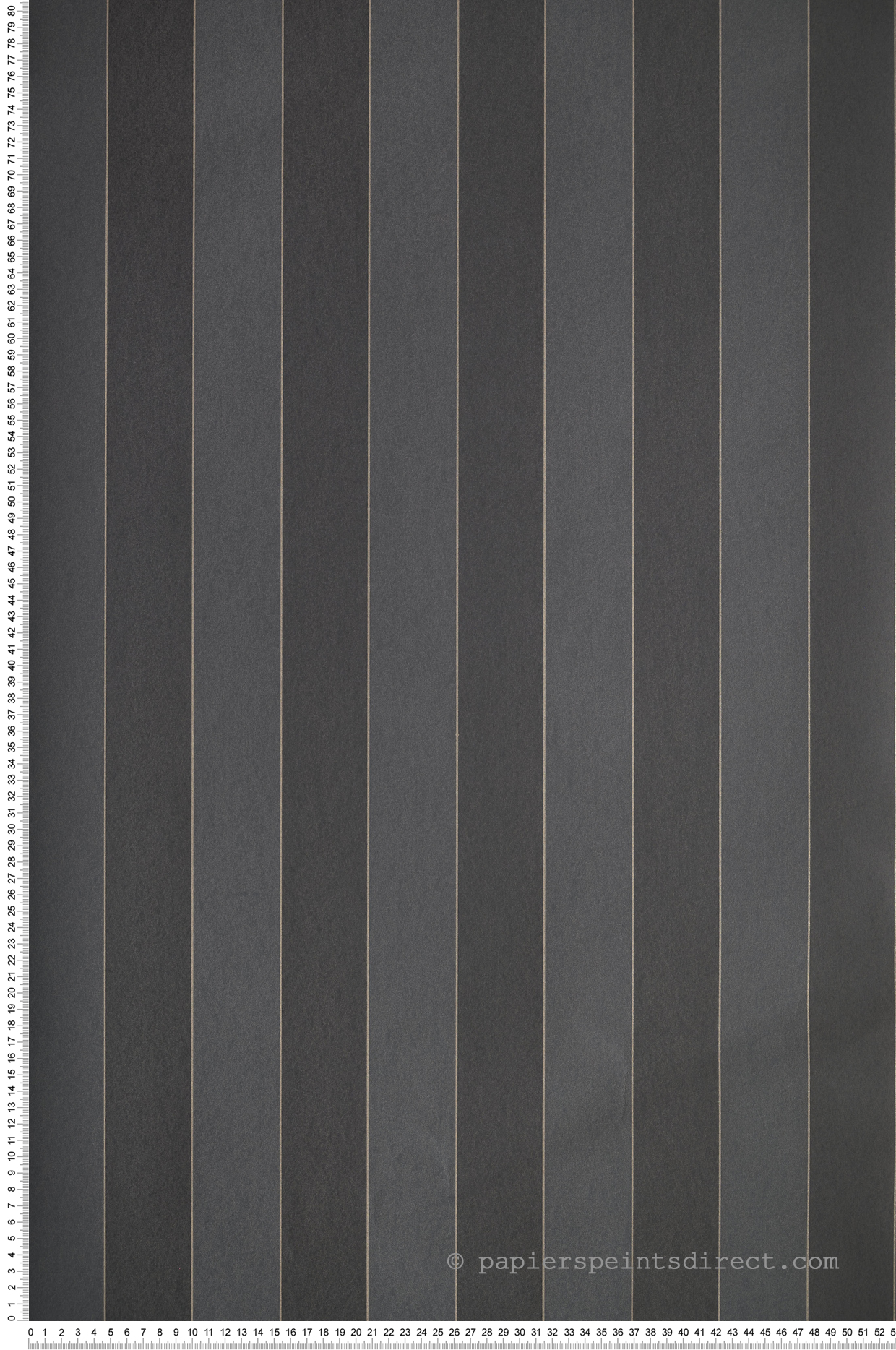 Papier peint Rayure Chic Louise noir doré - Les Rayures de Casadéco | Réf. RAYS28889927