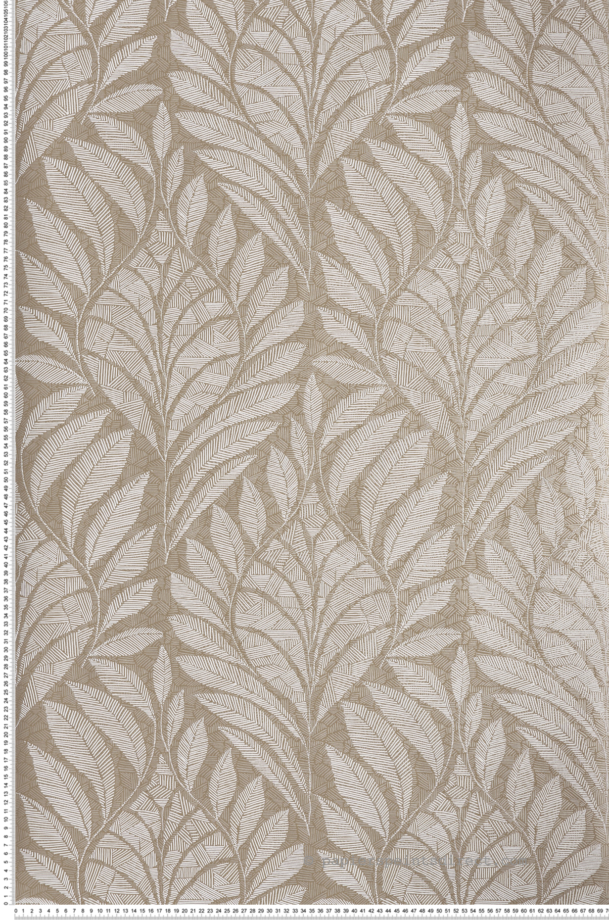 Papier peint Feuillage Gustav grège - Printemps Viennois de Casamance | Réf. CAS-74770100