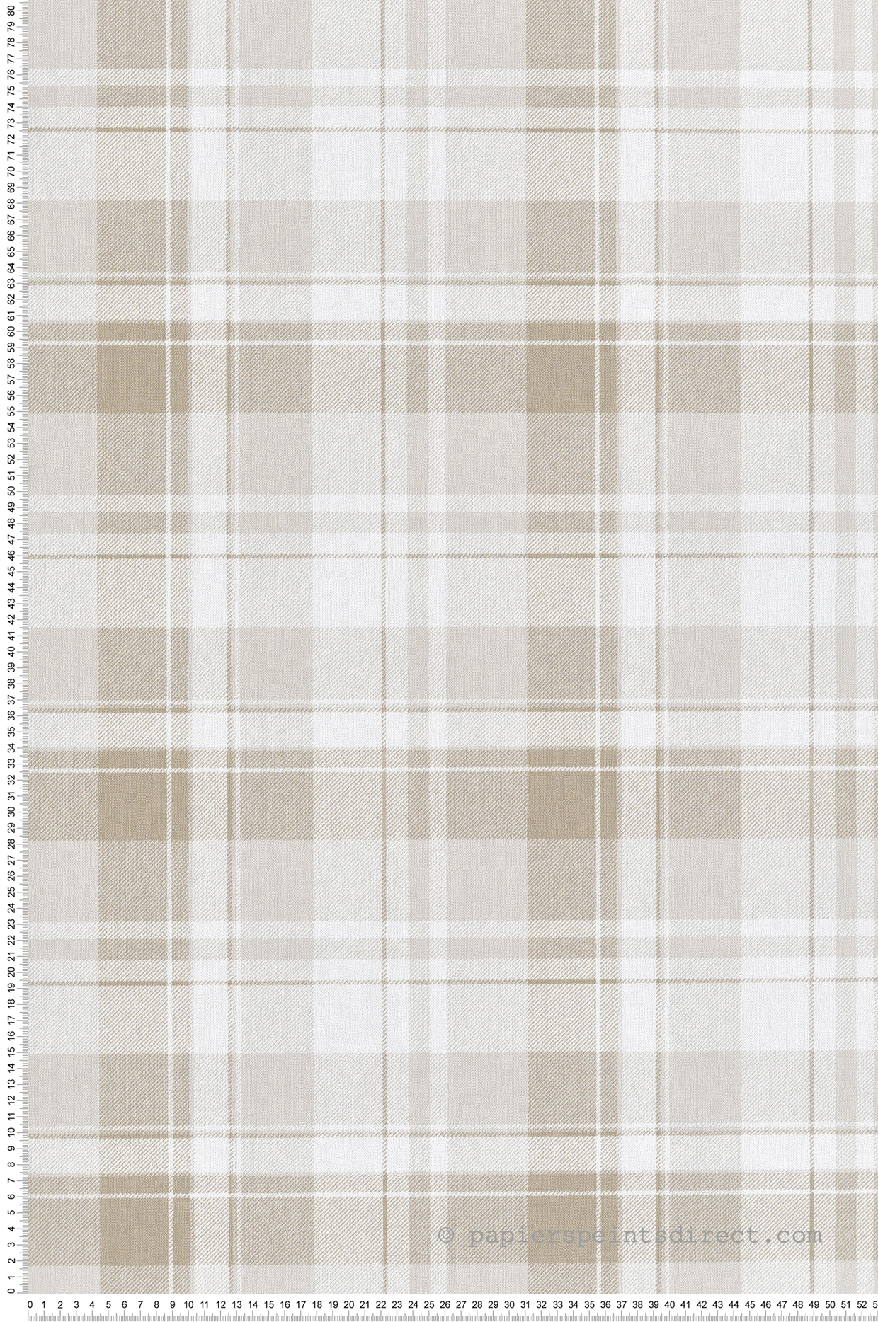 Papier peint Carreaux Tartan grège taupe - Garden Party 2 de Montecolino | Réf. MC-8386