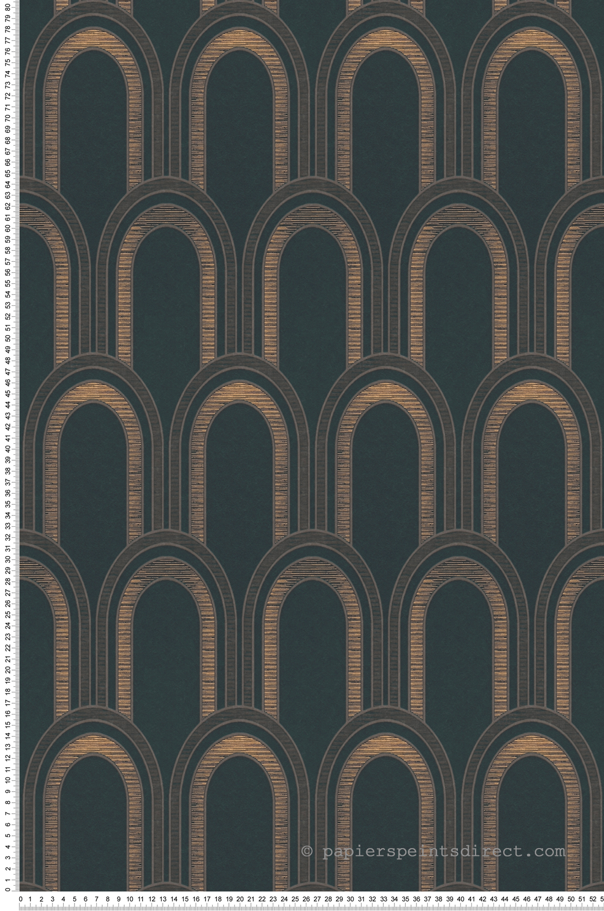 Papier peint Arches Art Déco Métal noir doré - Arcade d'Architects Paper | Réf. 39176-2