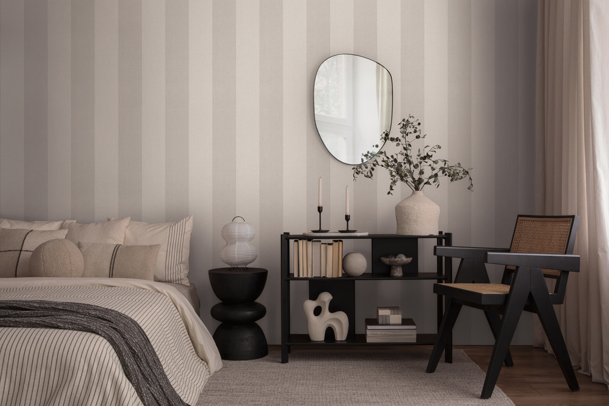 Papier peint Rayure Verticale gris souris - Pure Elegance d'A.S. Création | Réf. AS-397973