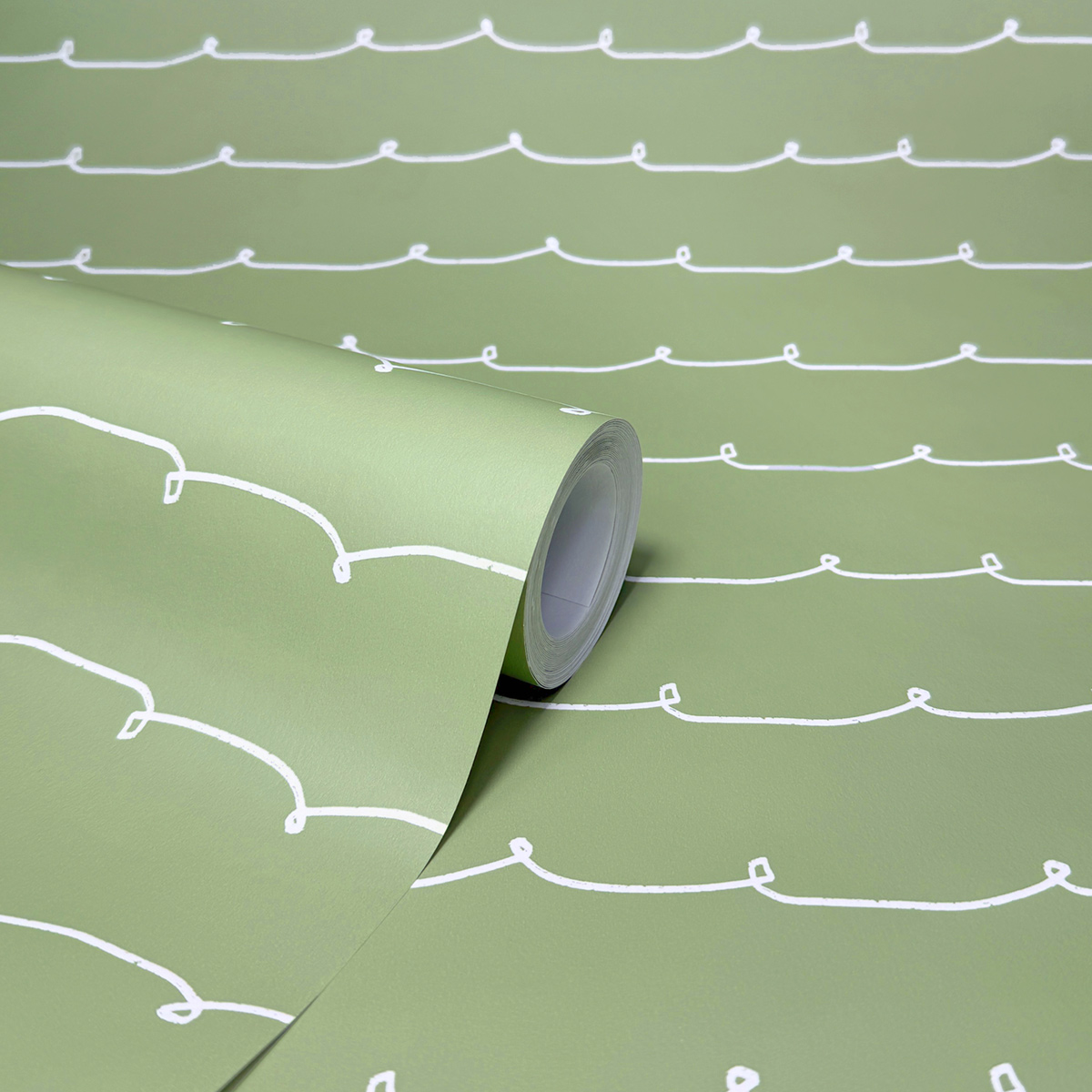 Papier peint Ligne Vague Contemporain vert - Imagine de Lutèce ROLL | Réf. LTC-DL27571
