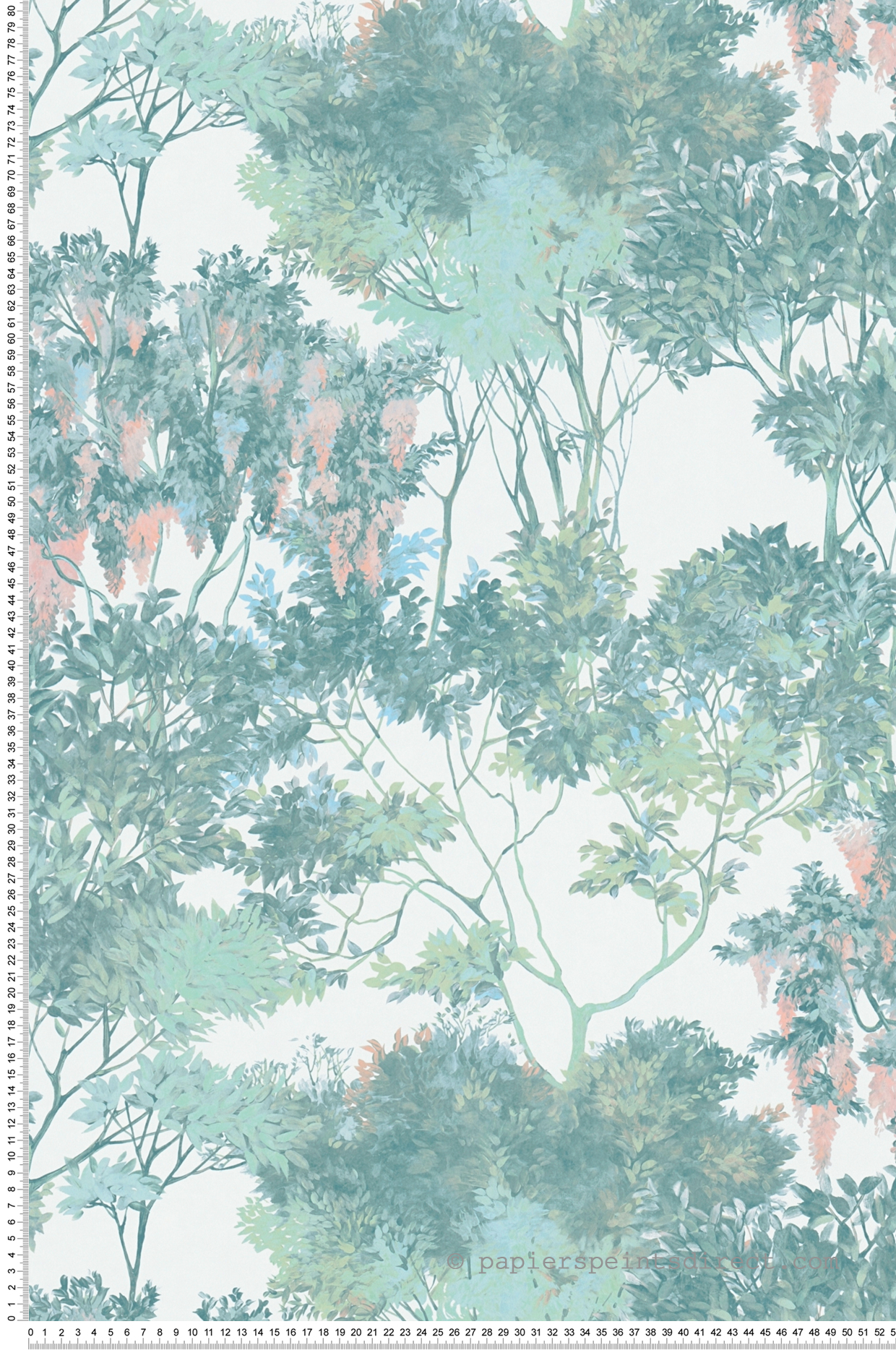 Papier peint Forêt Peinte vert bleu - Arcade d'Architects Paper | Réf. 39173-3